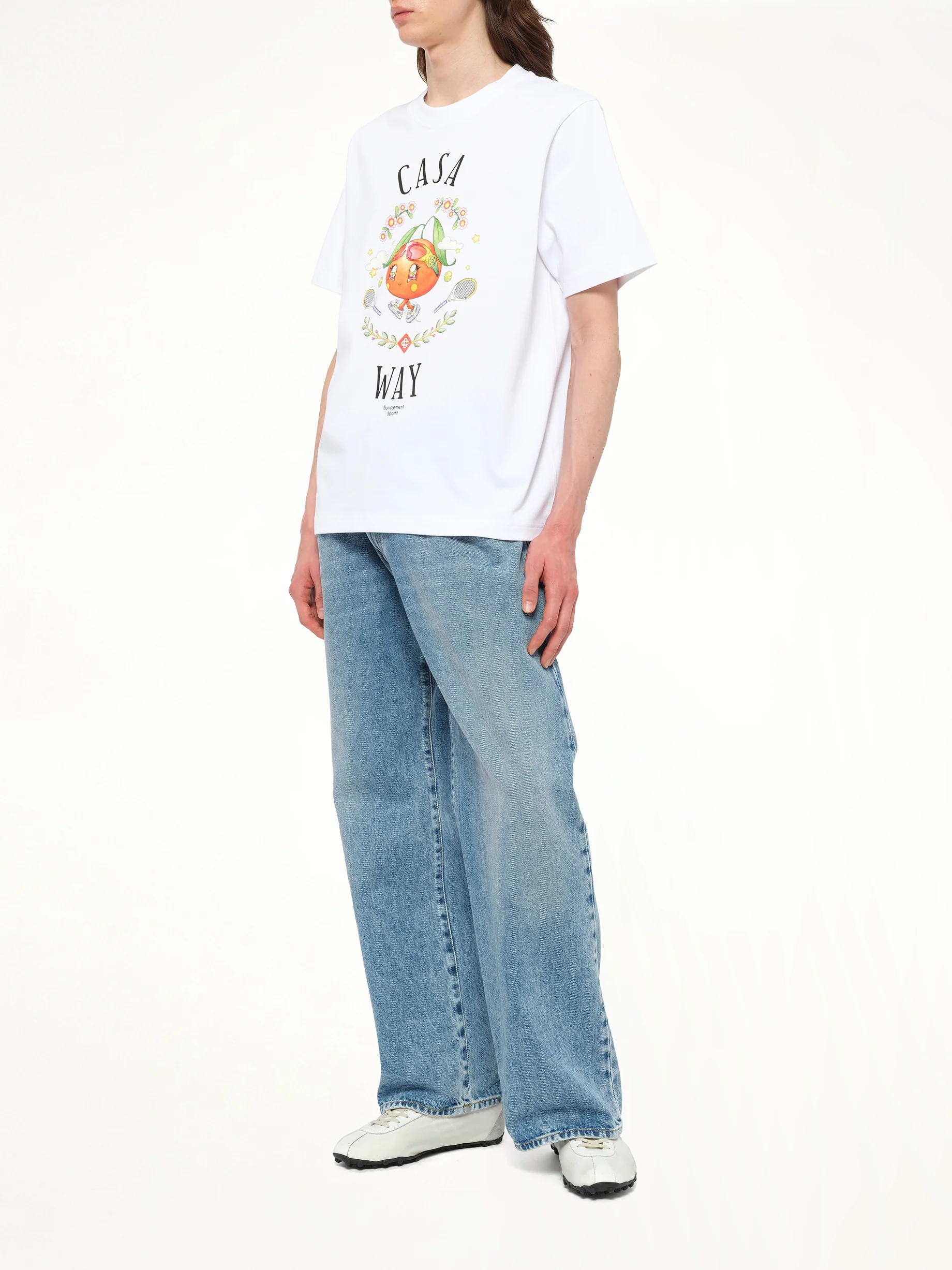 Casa Way Kawaii Printed T-Shirt in White - Image 4