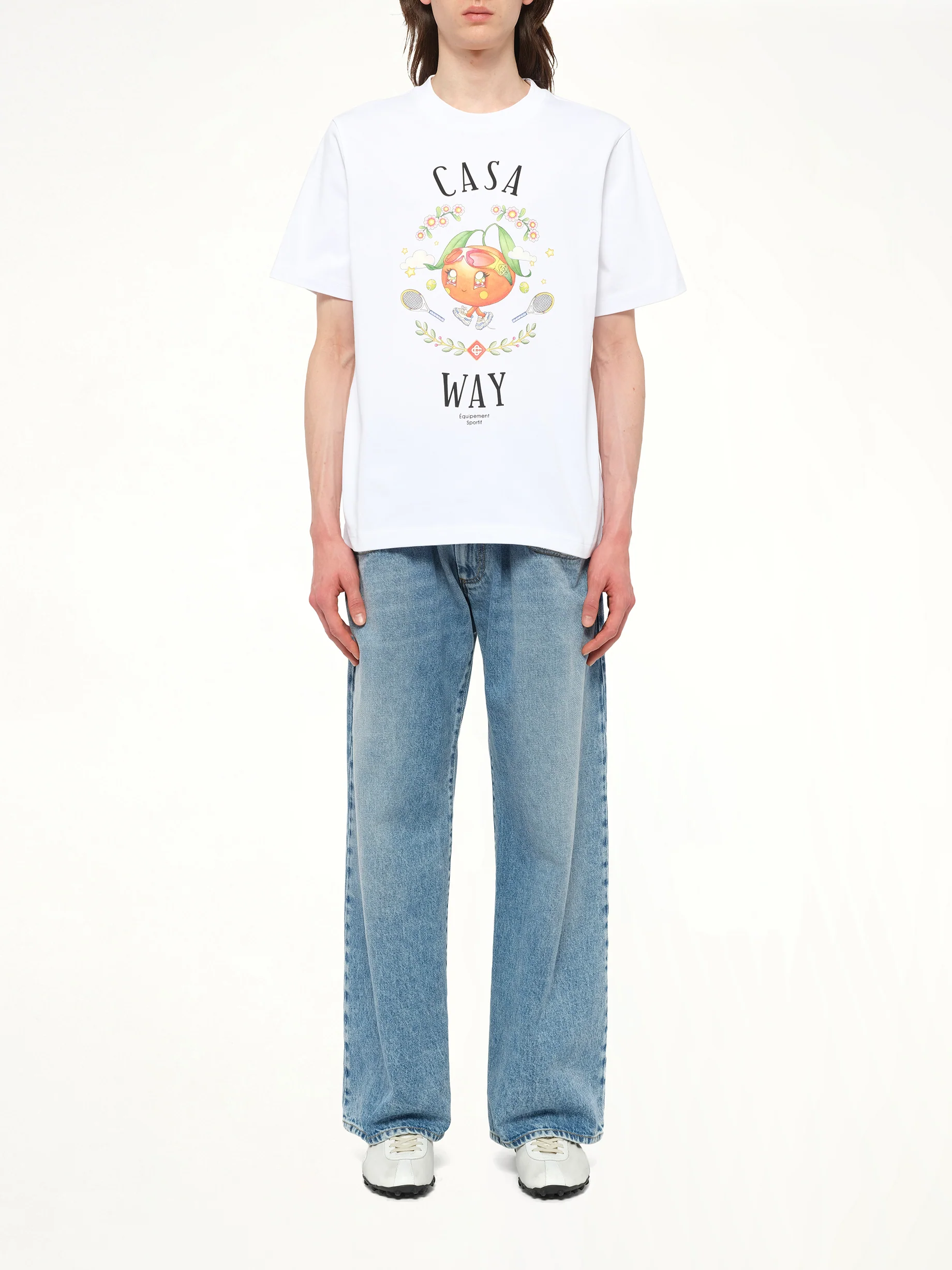 Casa Way Kawaii Printed T-Shirt in White - Image 7