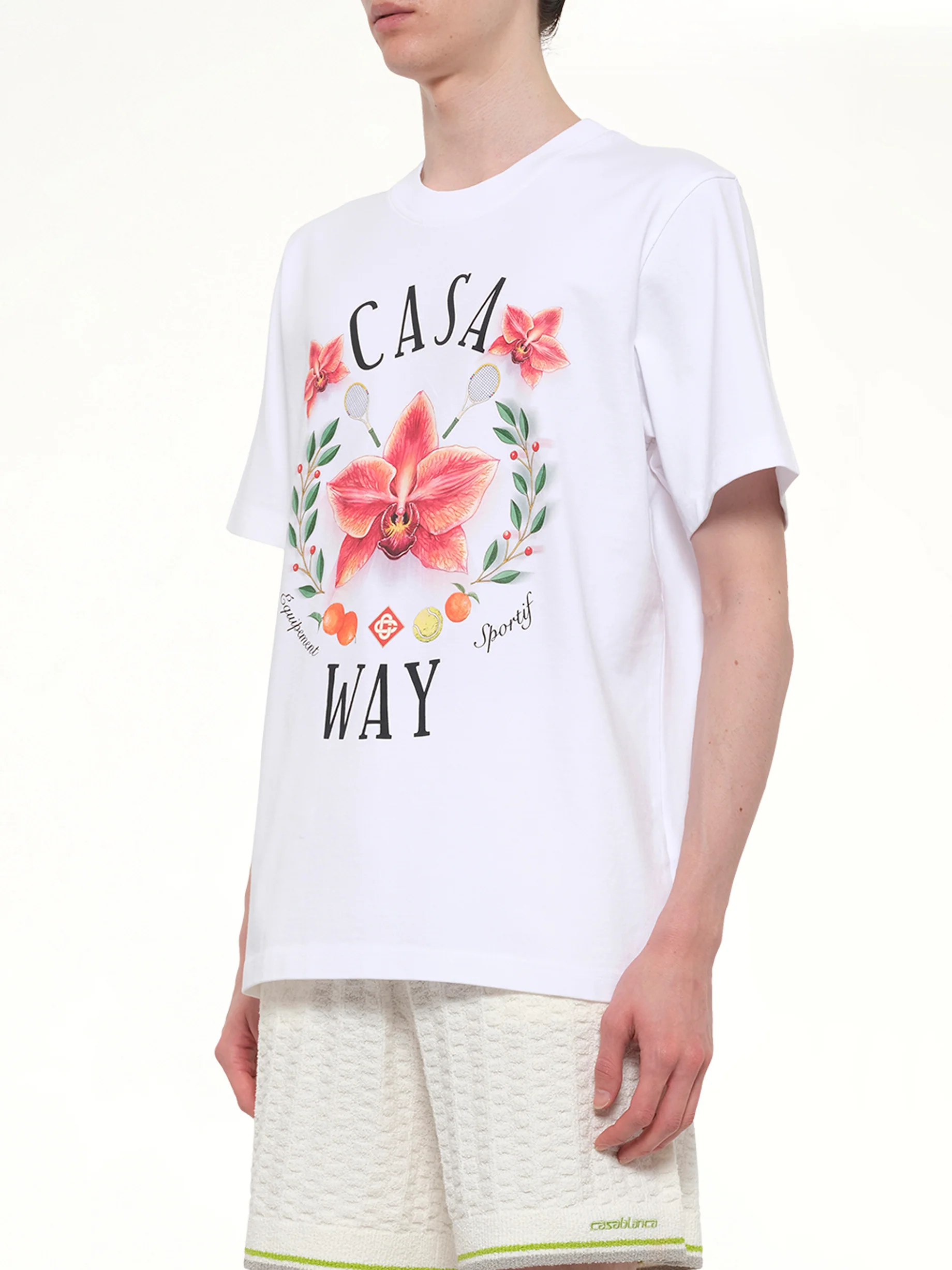 Casa Way Orchid Classic T-Shirt in White - Image 3