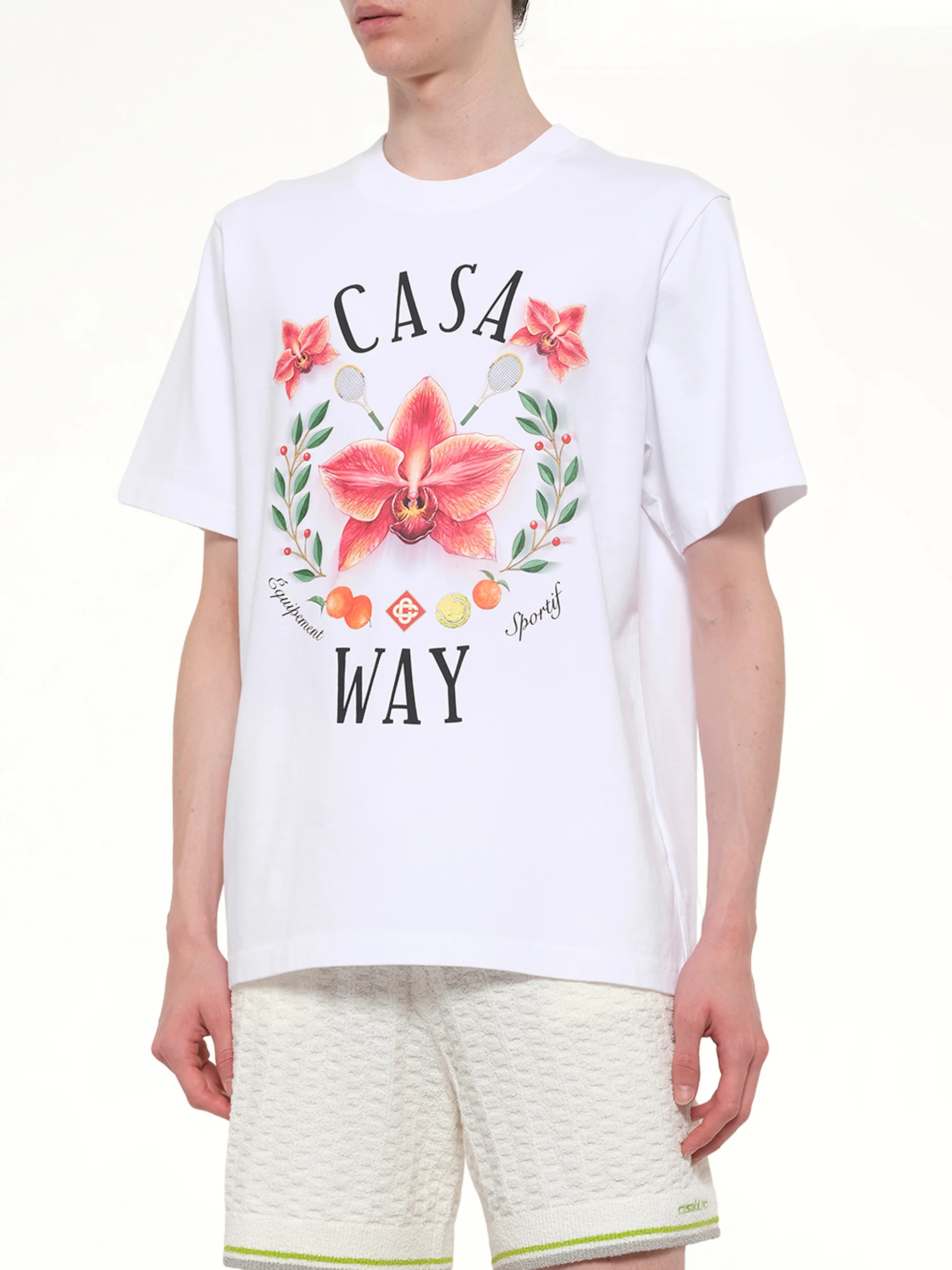 Casa Way Orchid Classic T-Shirt in White - Image 6