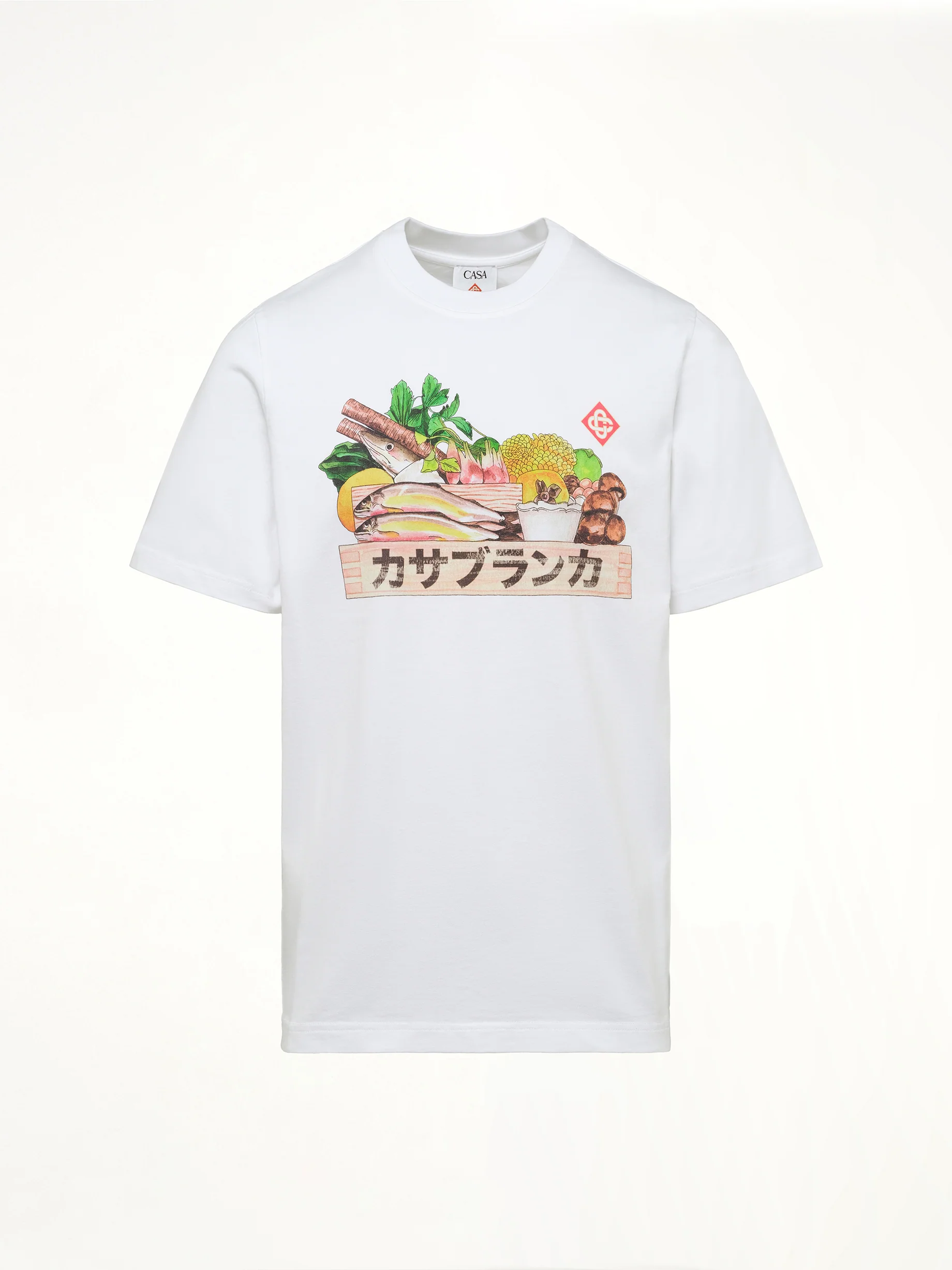 Casablanca Ingredient Printed T-Shirt in White - Image 2