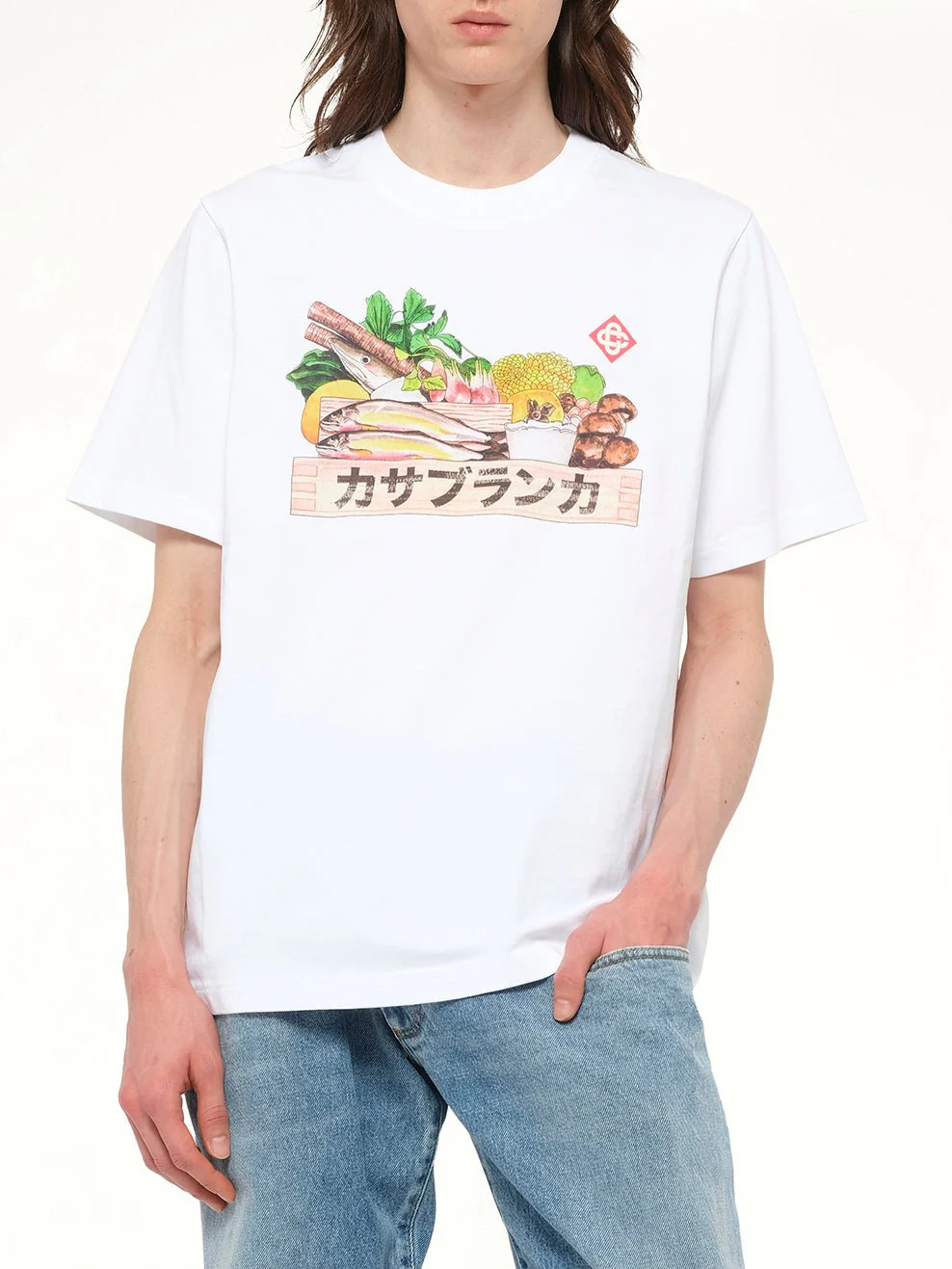 Casablanca Ingredient Printed T-Shirt in White - Image 6