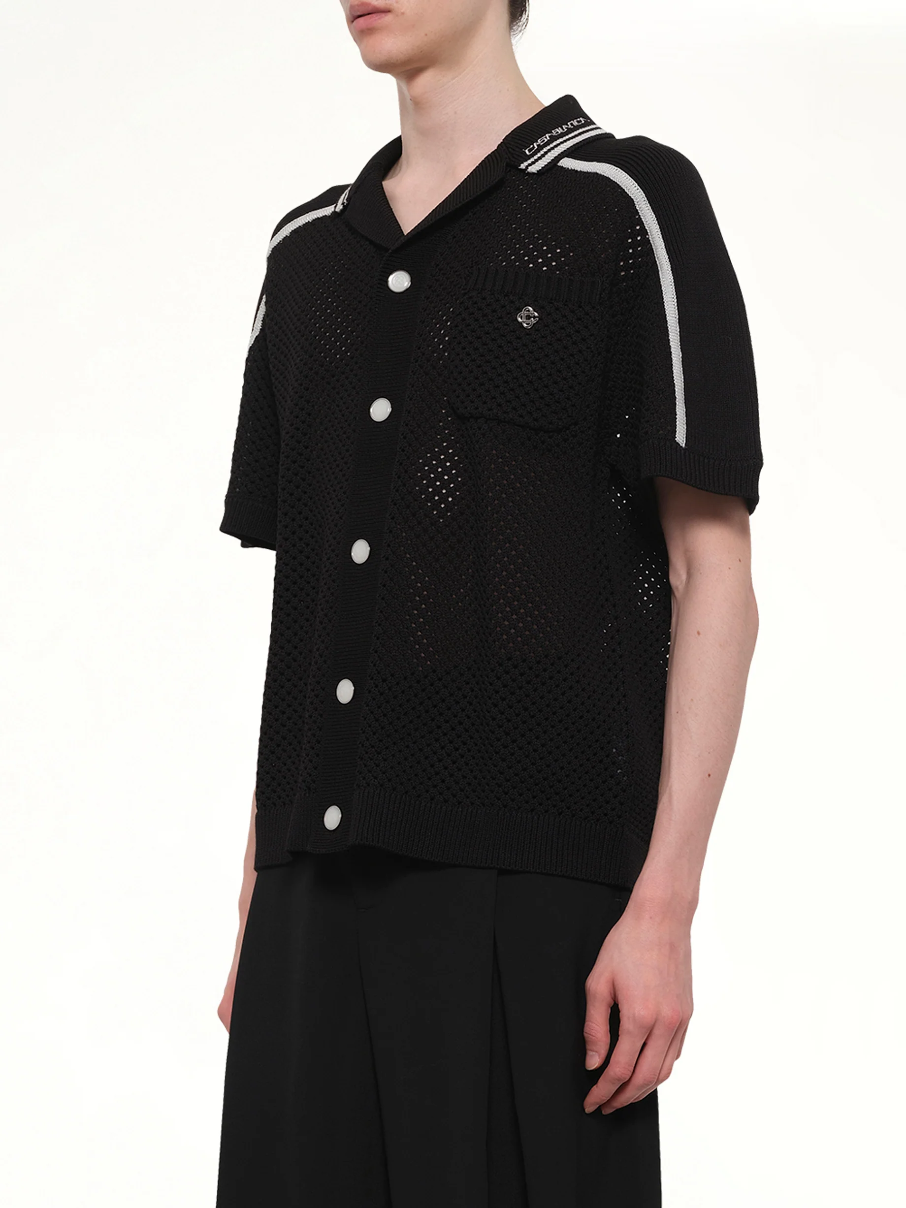 Casablanca Mesh Shirt in Black - Image 3