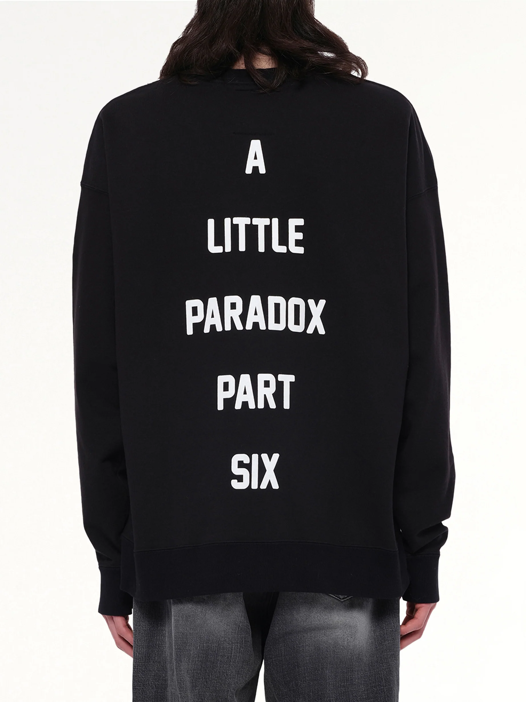 Cat Printed Pullover in Black - Image 5