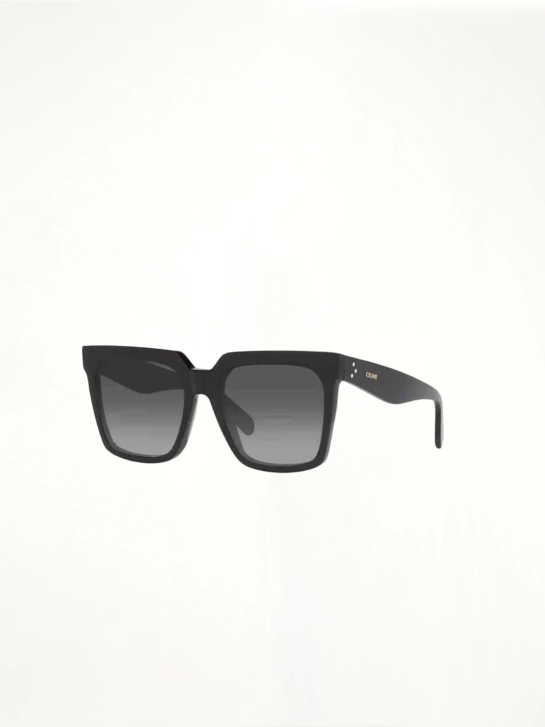 CL4055IN Square Sunglasses with Gradient Smoke Lens in Black - Image 2