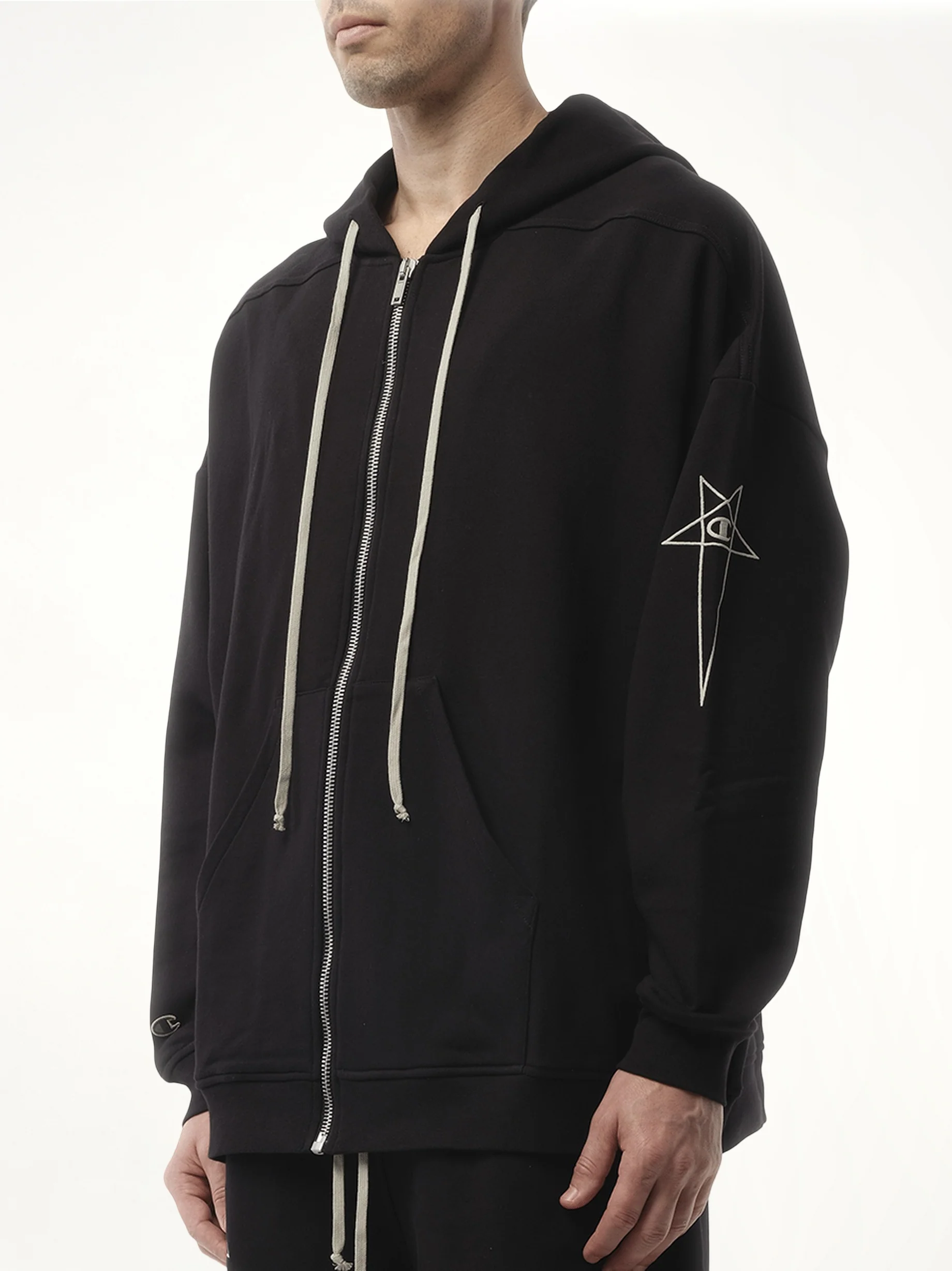 Champion x DRKSHDW Jumbo Jason Hoodie in Black - Image 5