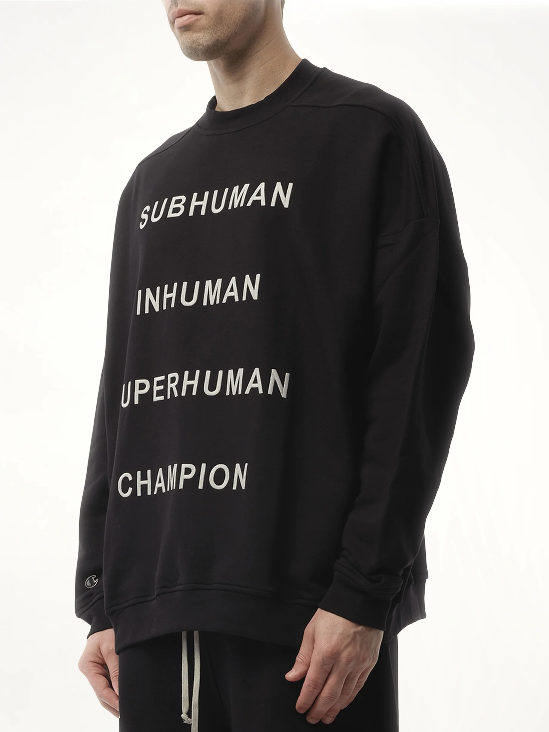 Champion x DRKSHDW Jumbo Sweatshirt in Black - Image 5