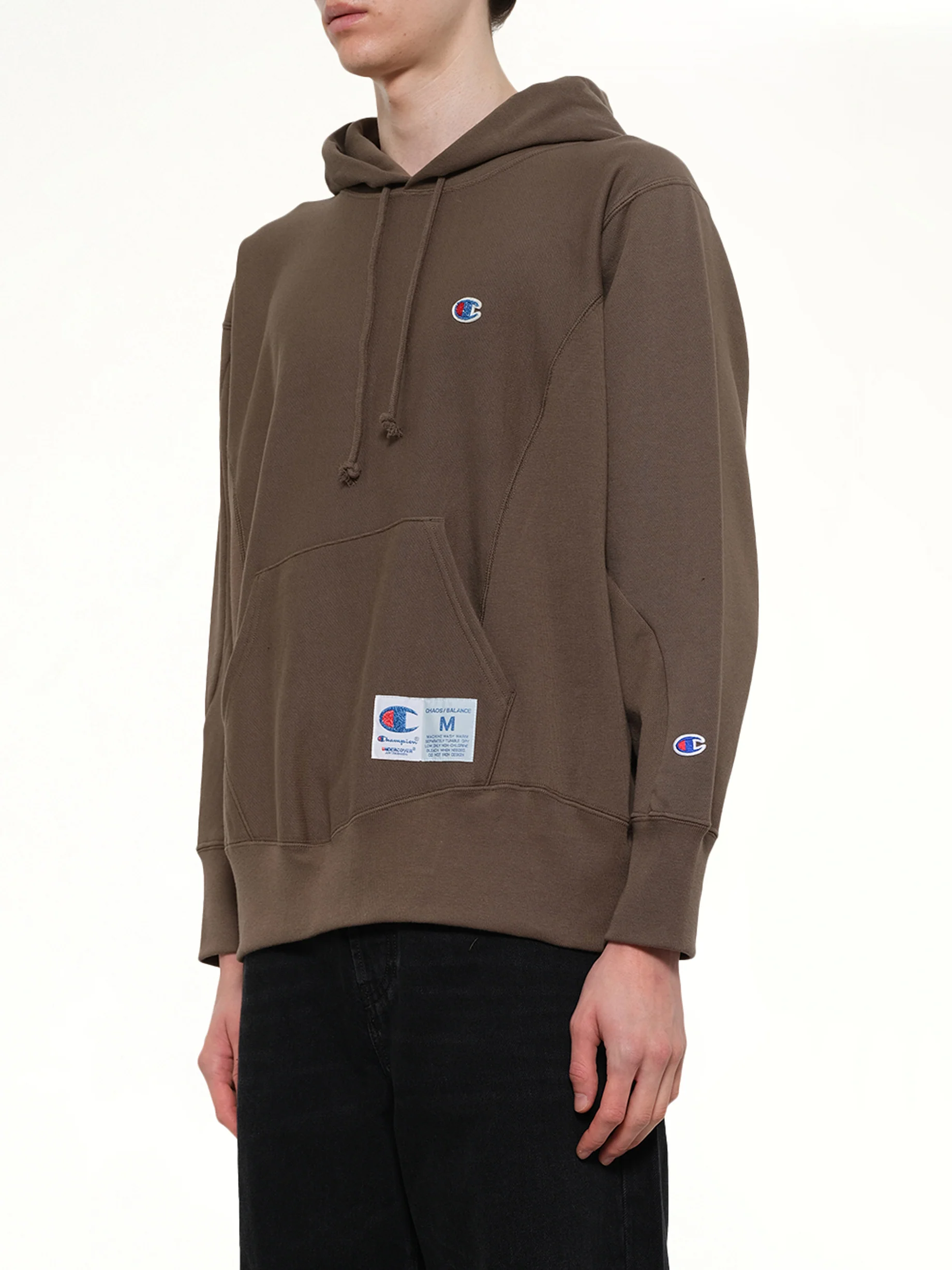 Champion x UC Hoodie in Khaki Gray - Image 3