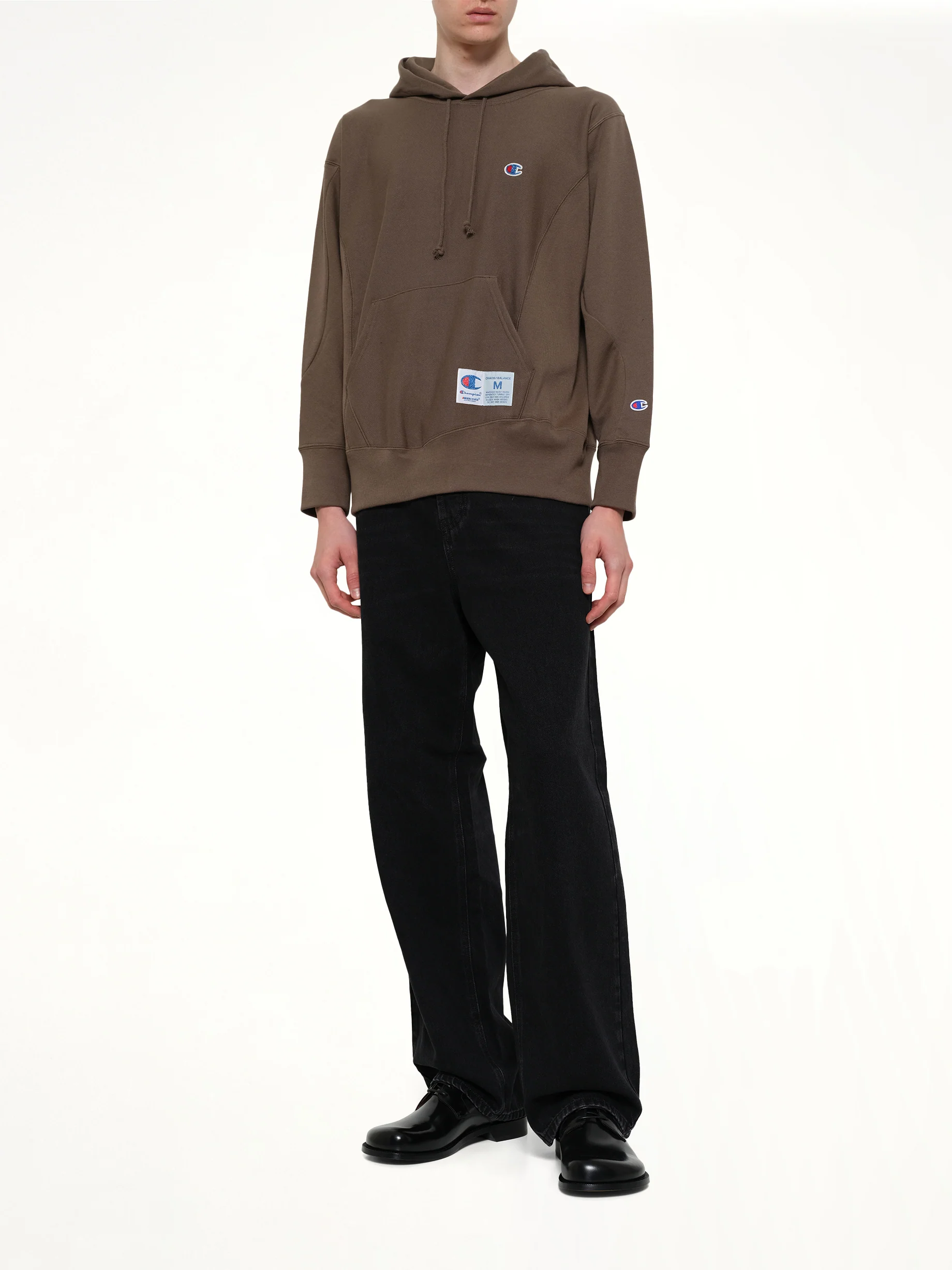 Champion x UC Hoodie in Khaki Gray - Image 4