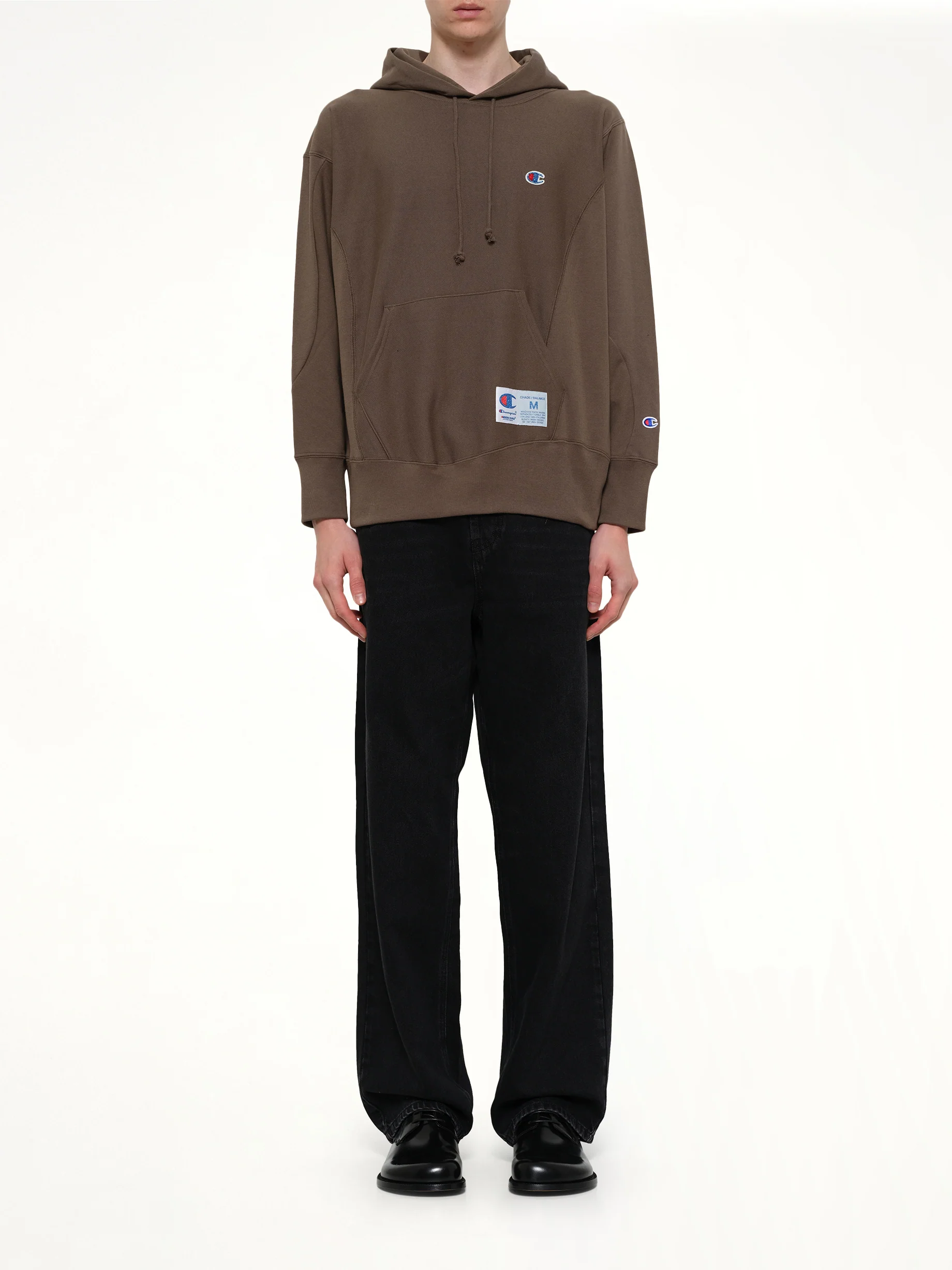 Champion x UC Hoodie in Khaki Gray - Image 7
