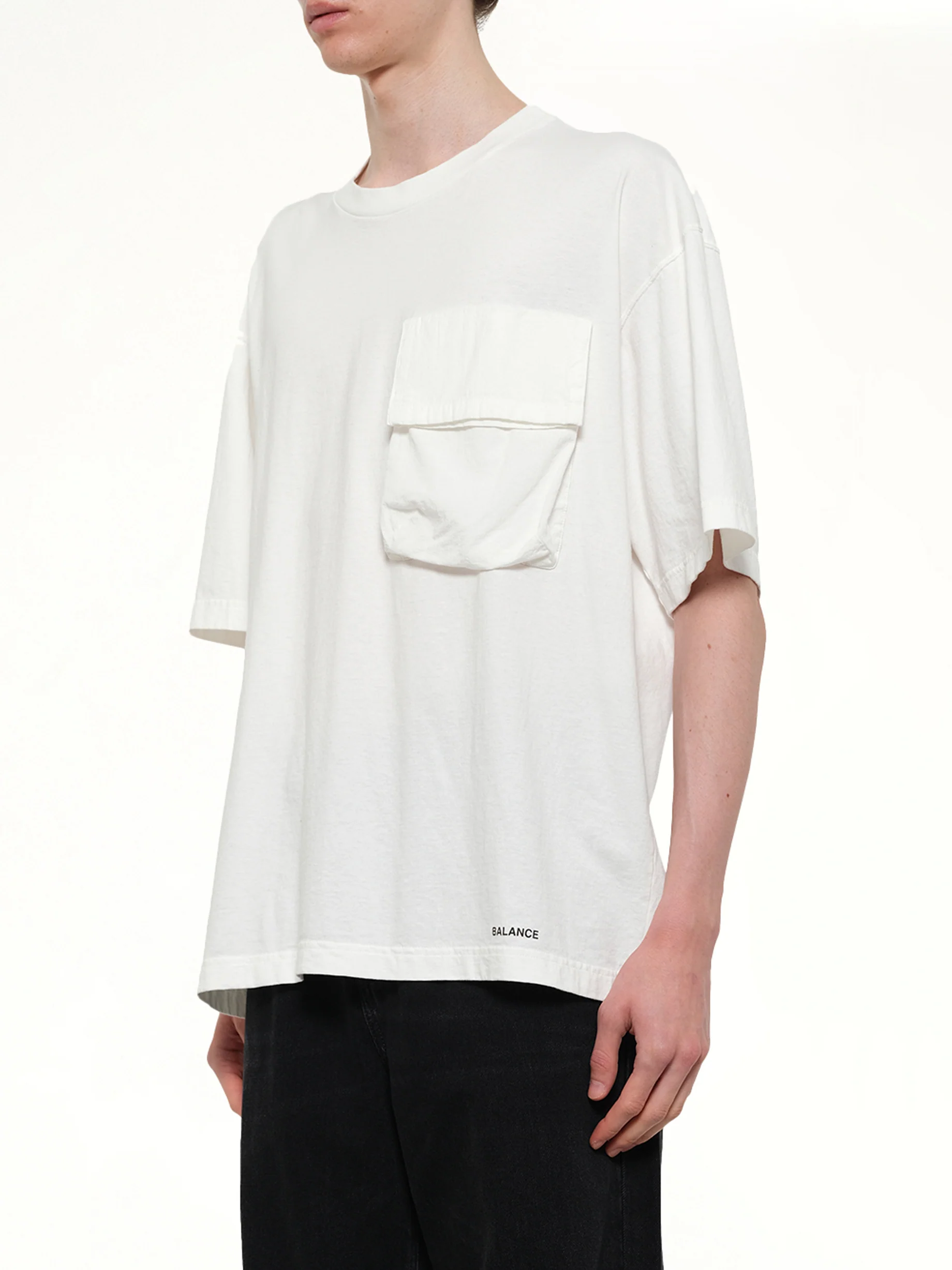 Chaos Balance Pocket T-Shirt in White - Image 3