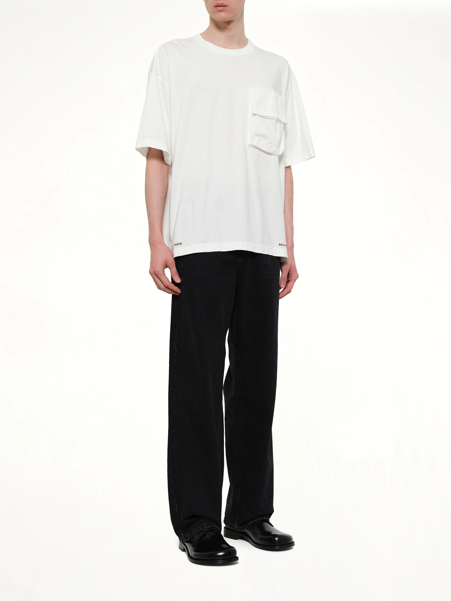 Chaos Balance Pocket T-Shirt in White - Image 4