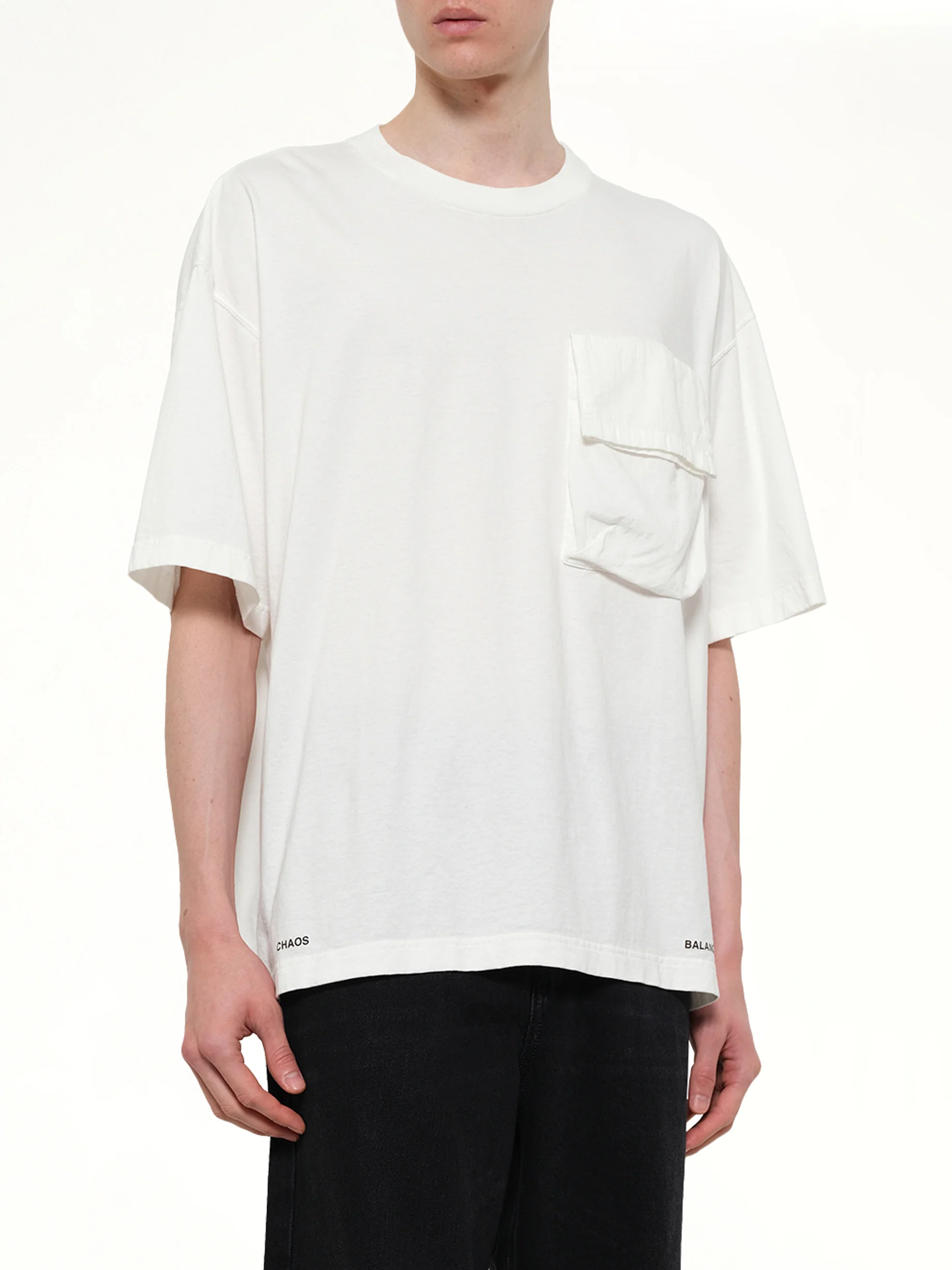 Chaos Balance Pocket T-Shirt in White - Image 6