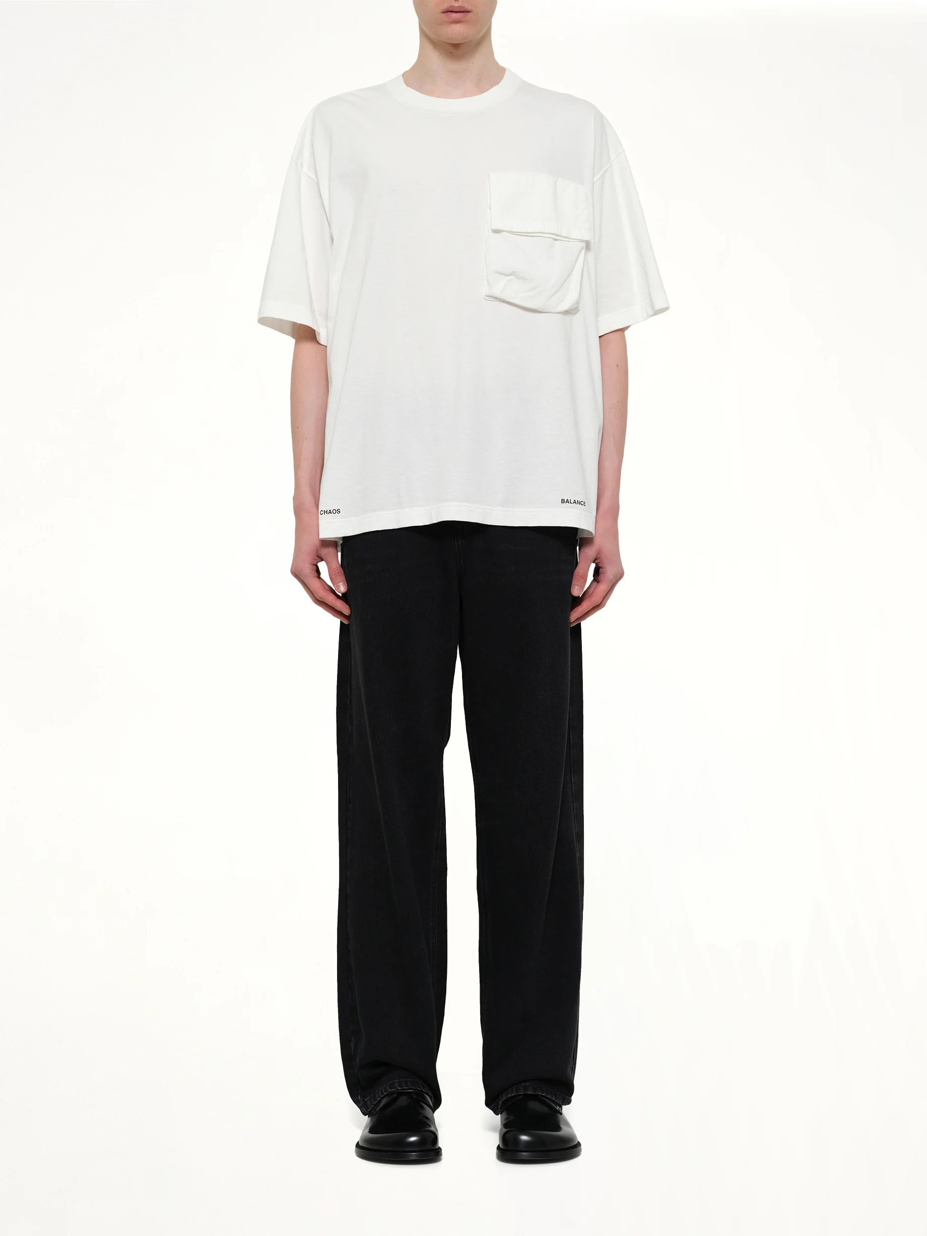 Chaos Balance Pocket T-Shirt in White - Image 7