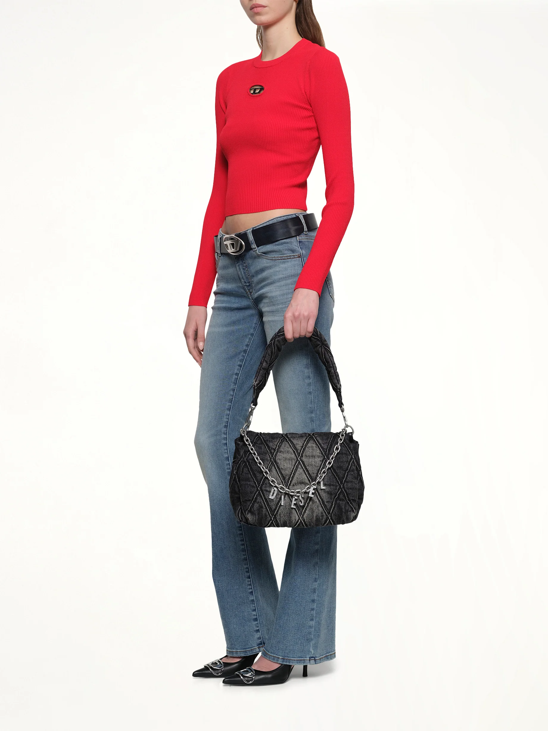 CHARM-D M Shoulder Bag in Black - Image 4