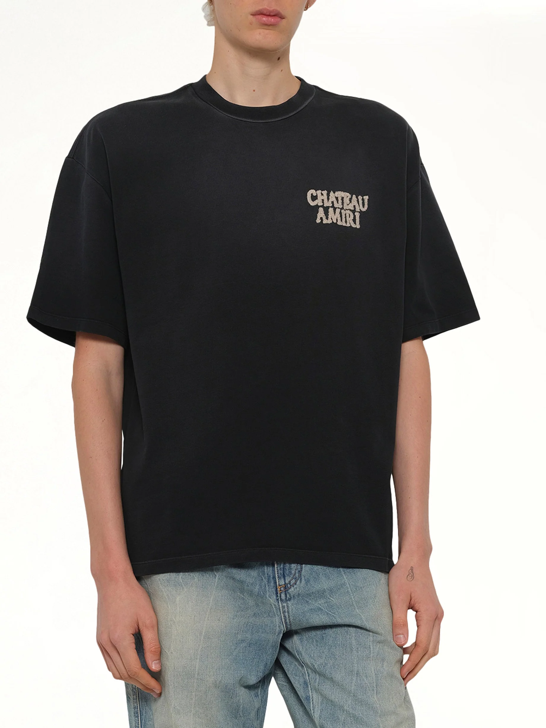 Chateau Amiri Oversized T-Shirt in Black - Image 6