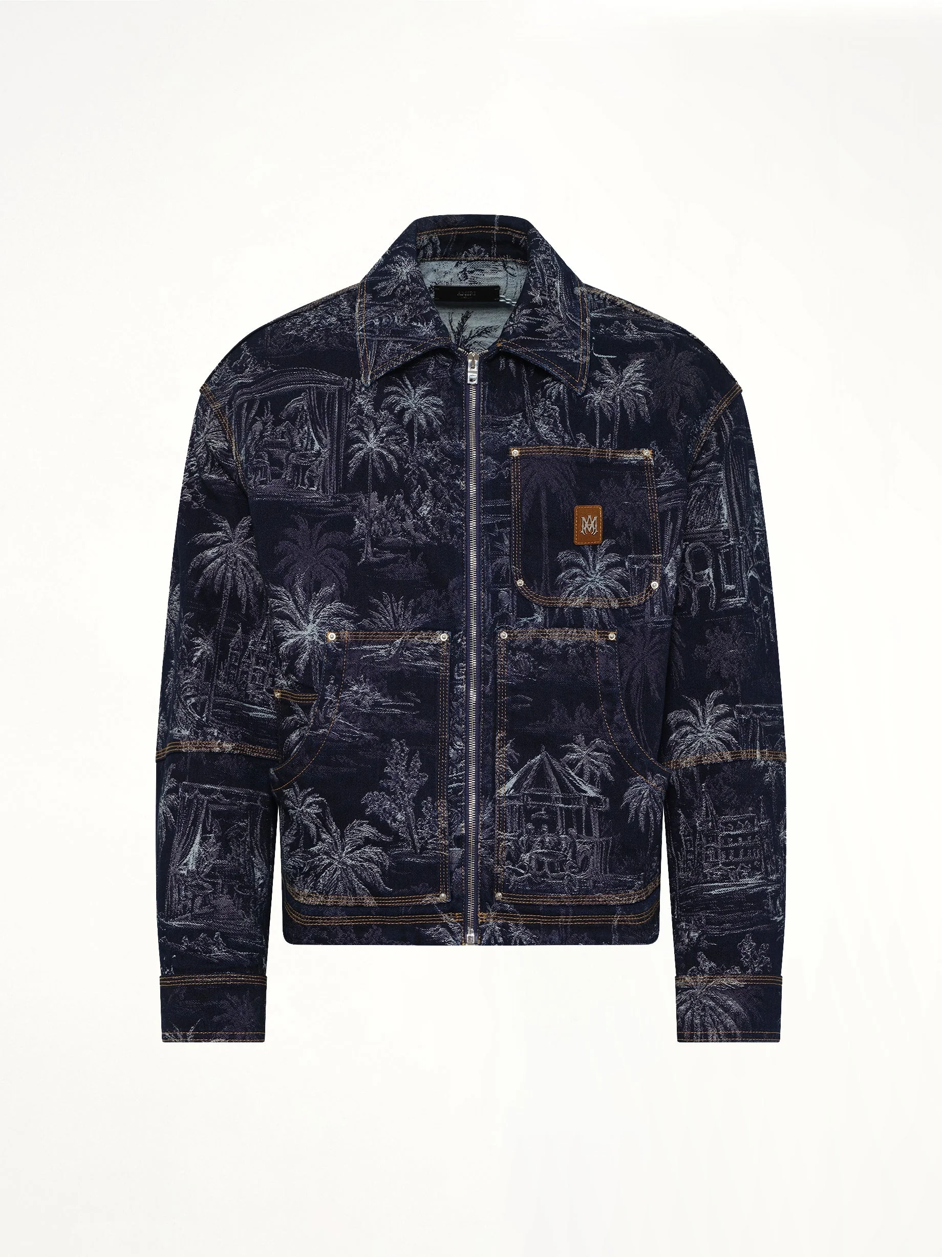 Chateau Palms Jacquard Jacket in Indigo - Image 2