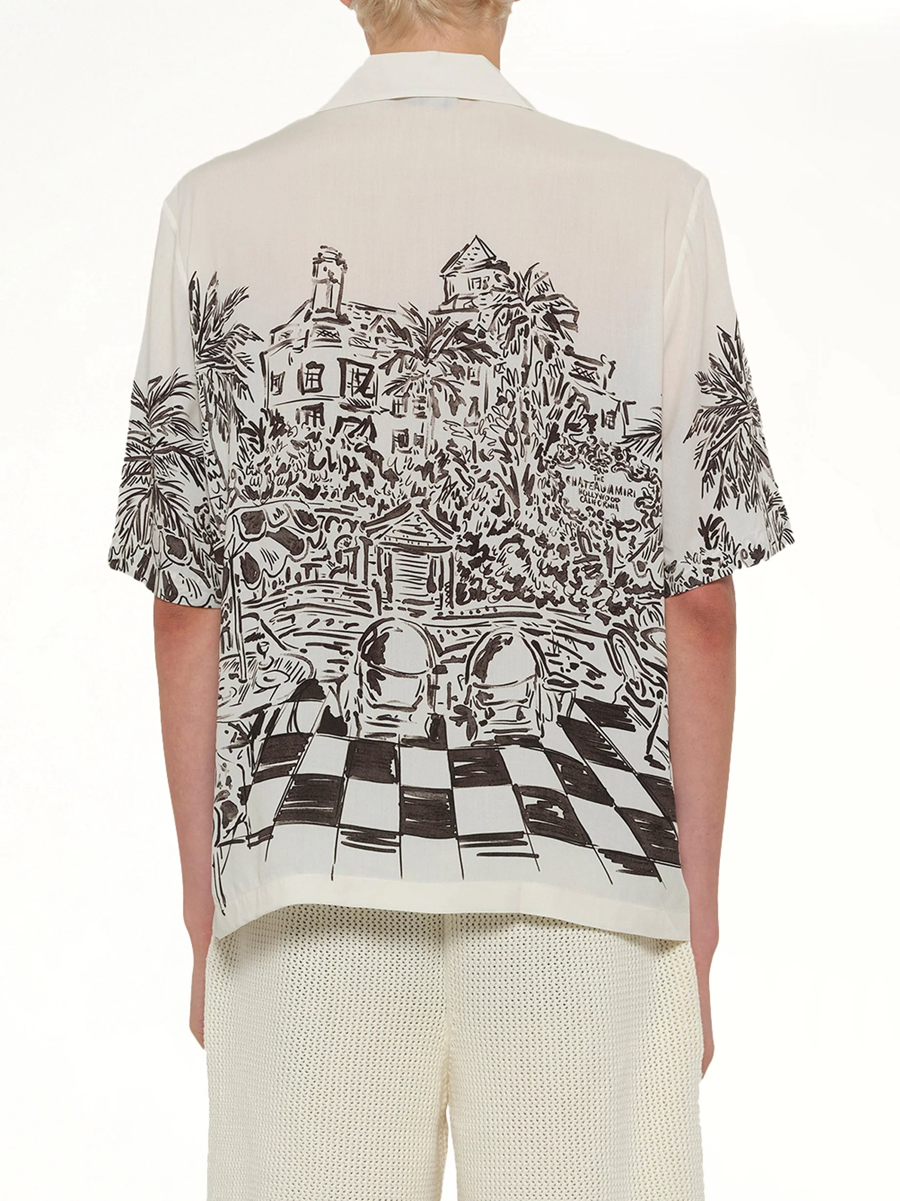 Chateau Sketch Camp Shirt in Ivory - Image 5