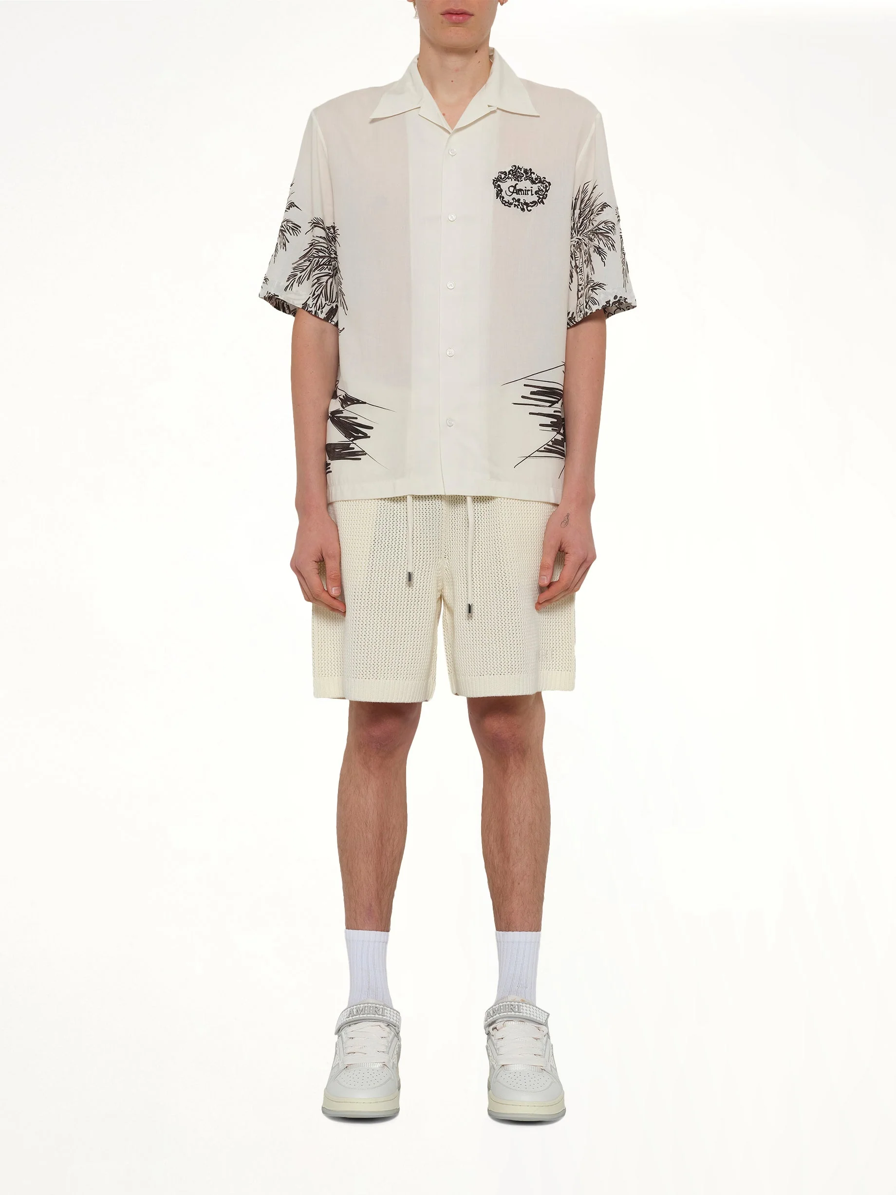 Chateau Sketch Camp Shirt in Ivory - Image 7