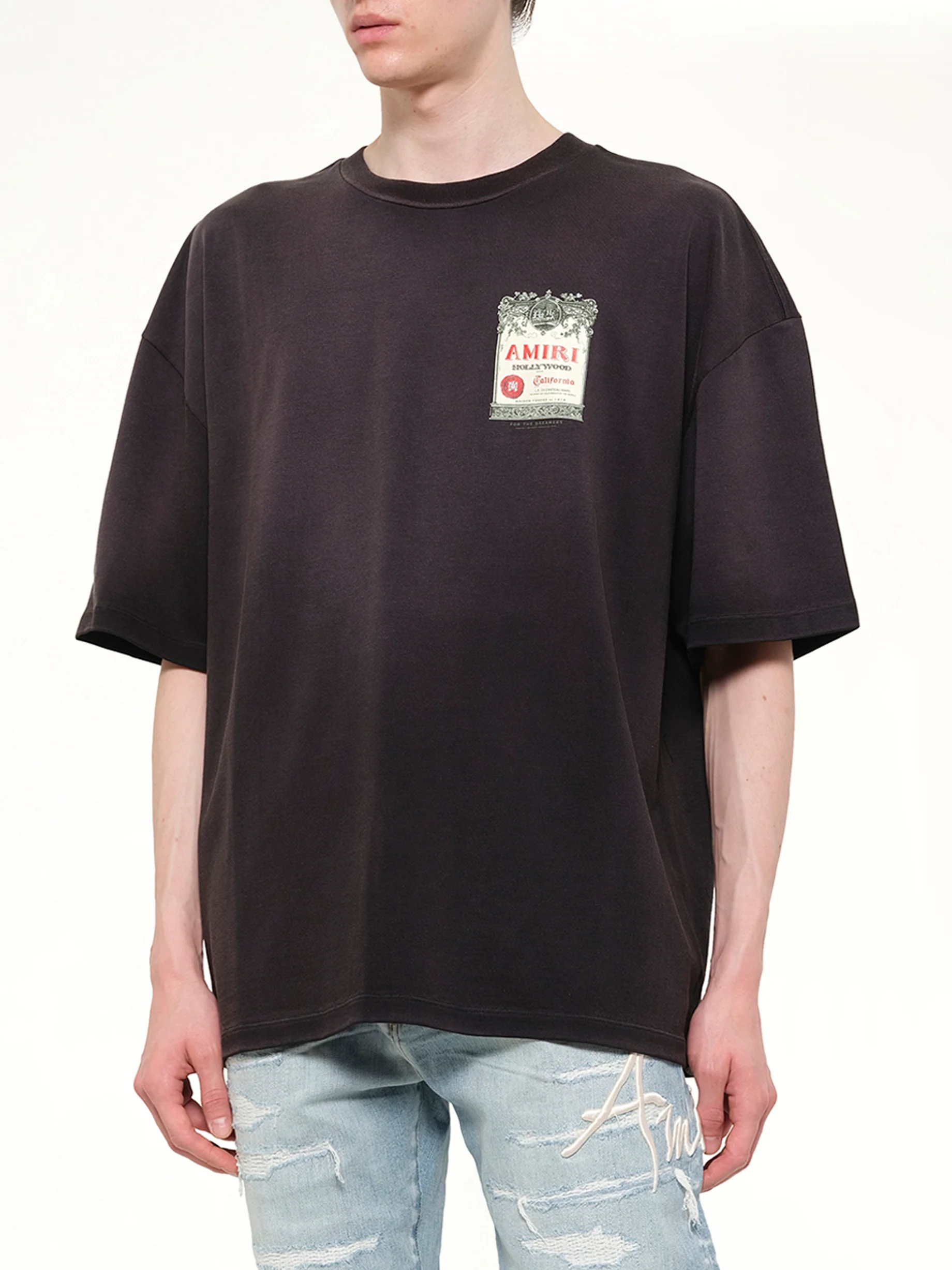 Chateau Stamp Oversized T-Shirt in Black - Image 6