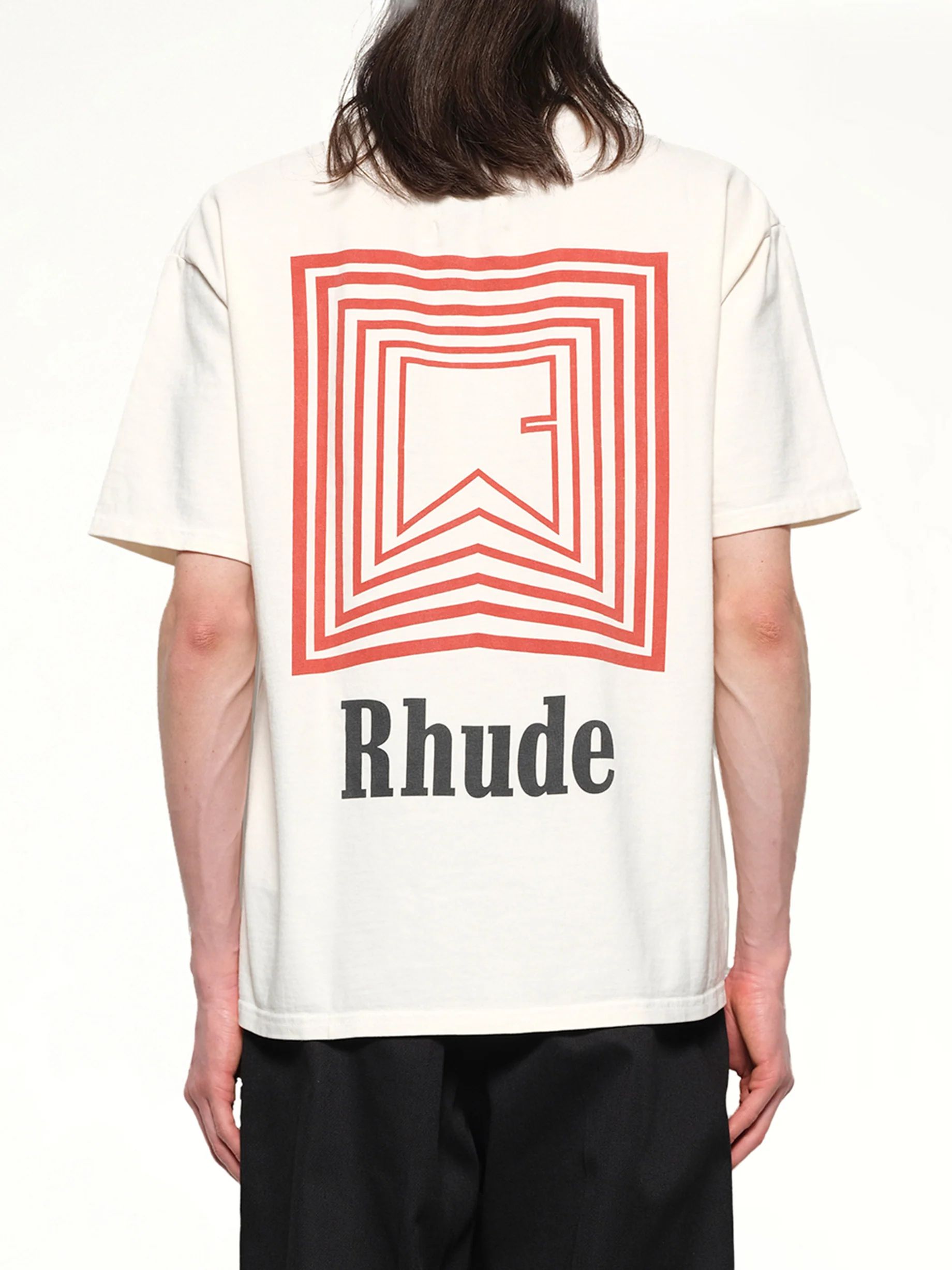 Chevron Logo Repeat T-Shirt in Vintage White - Image 5