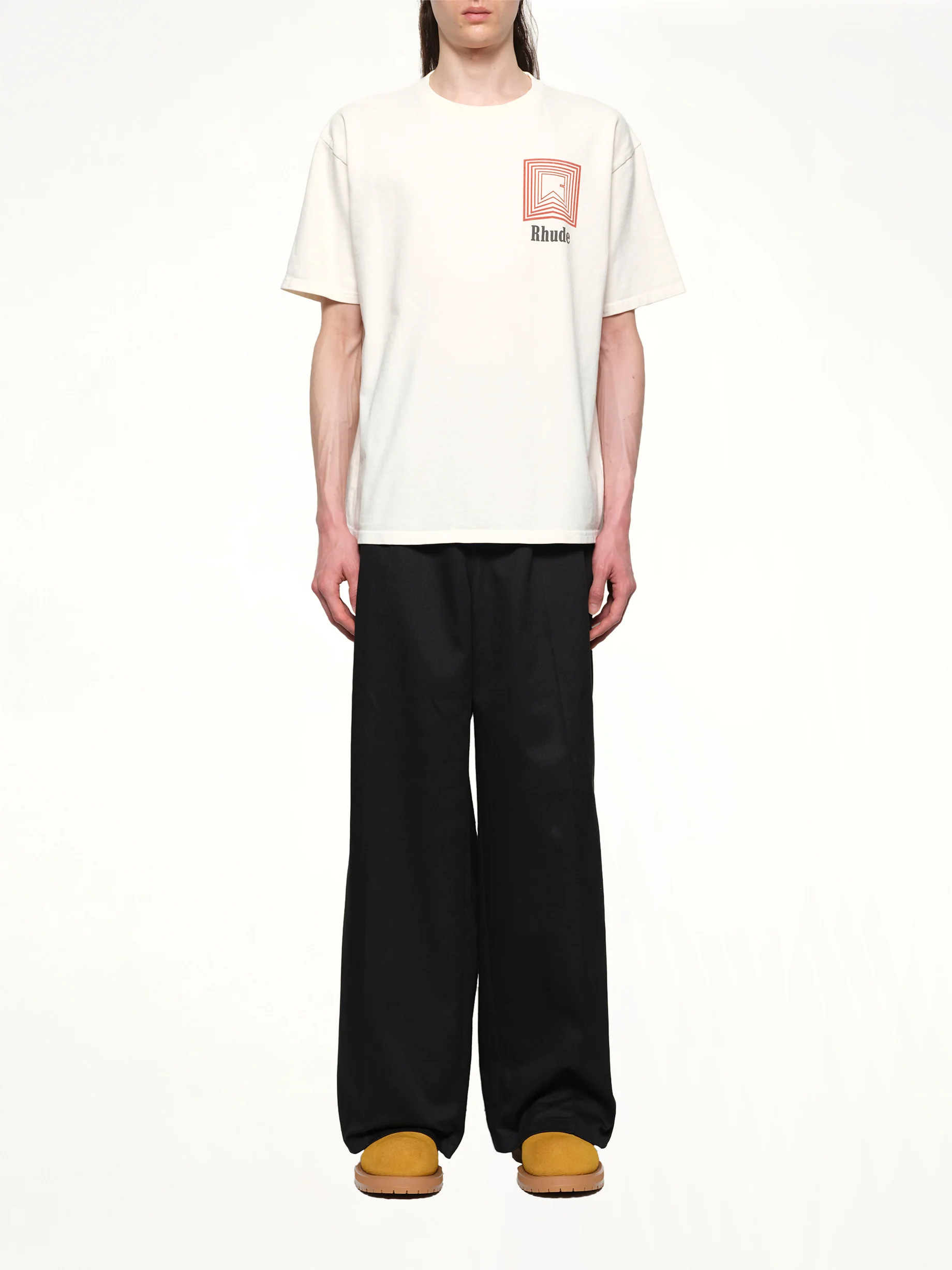 Chevron Logo Repeat T-Shirt in Vintage White - Image 7