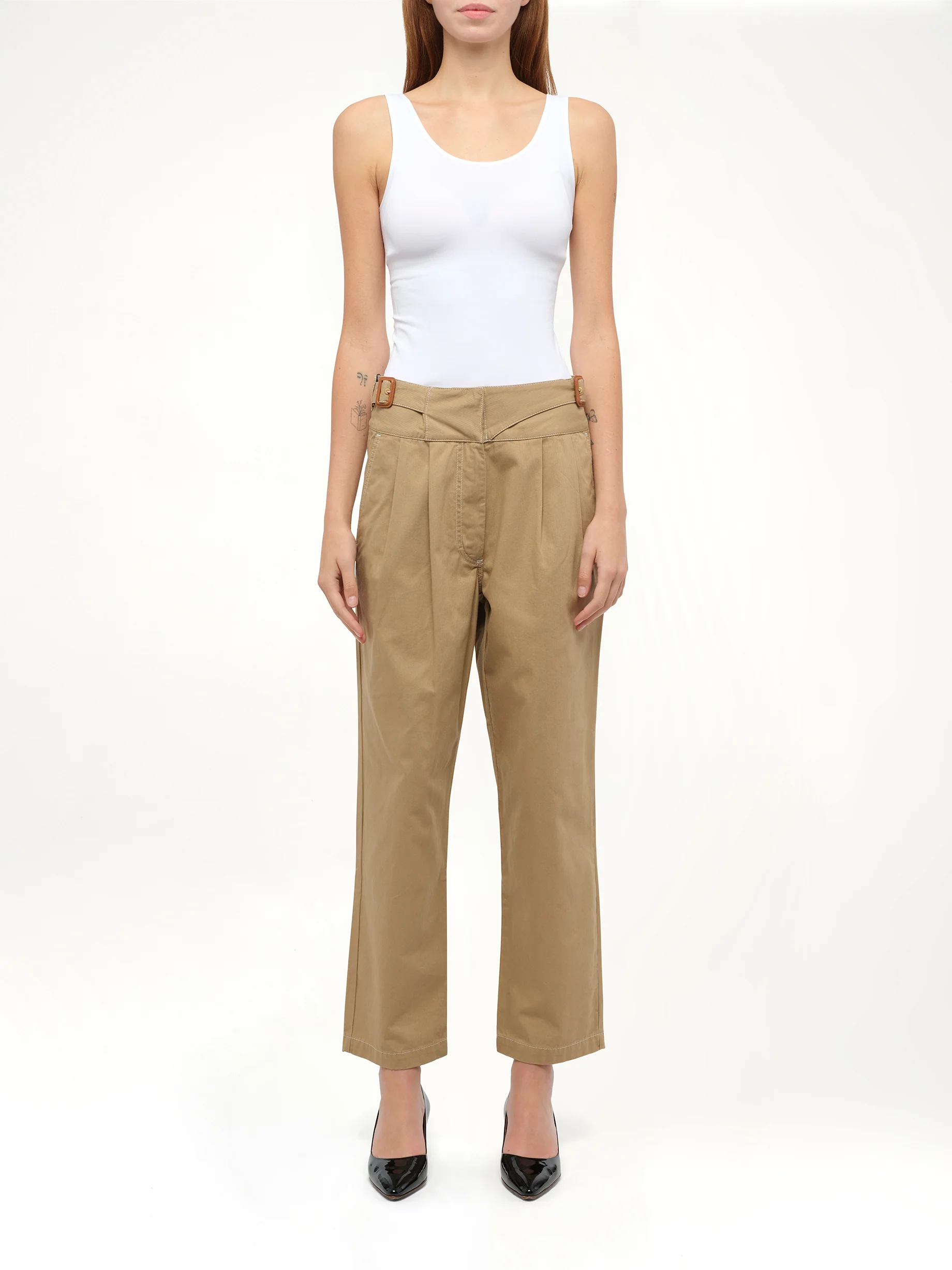 Chino Trousers in Beige - Image 4