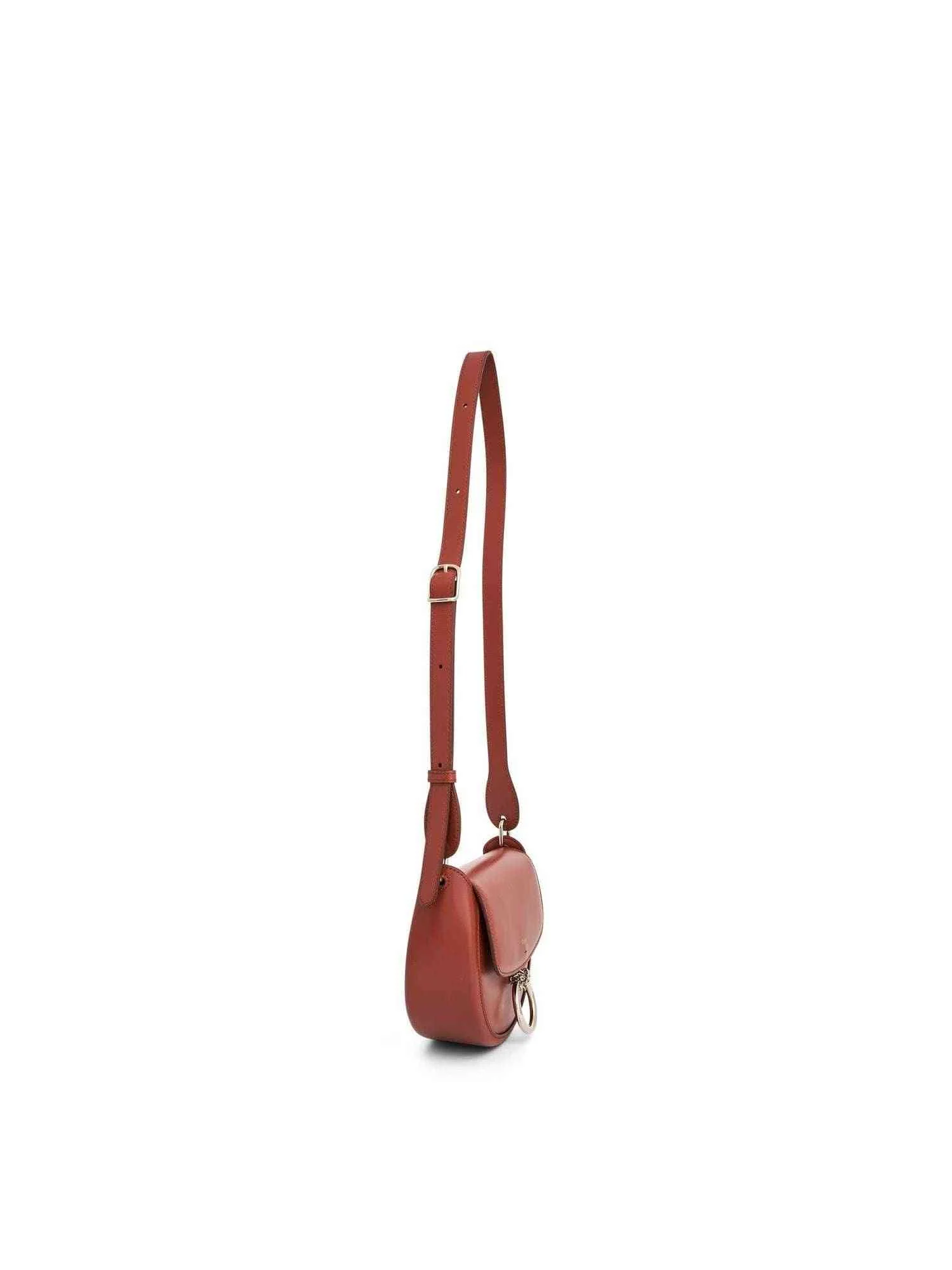 Chloe Arlene Crossbody Bag with Metal details in Leather in Autum Leaf - Image 2