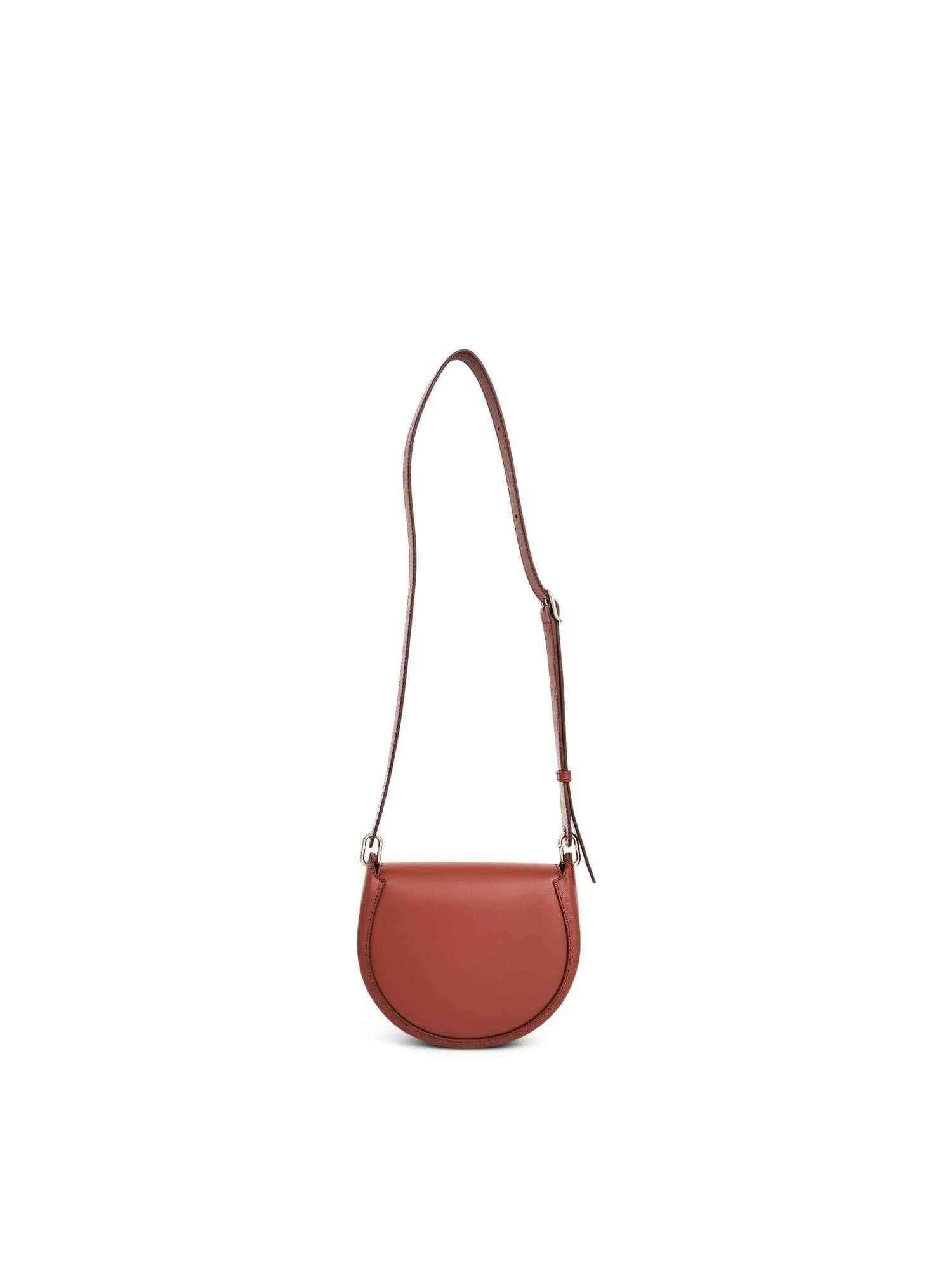 Chloe Arlene Crossbody Bag with Metal details in Leather in Autum Leaf - Image 3