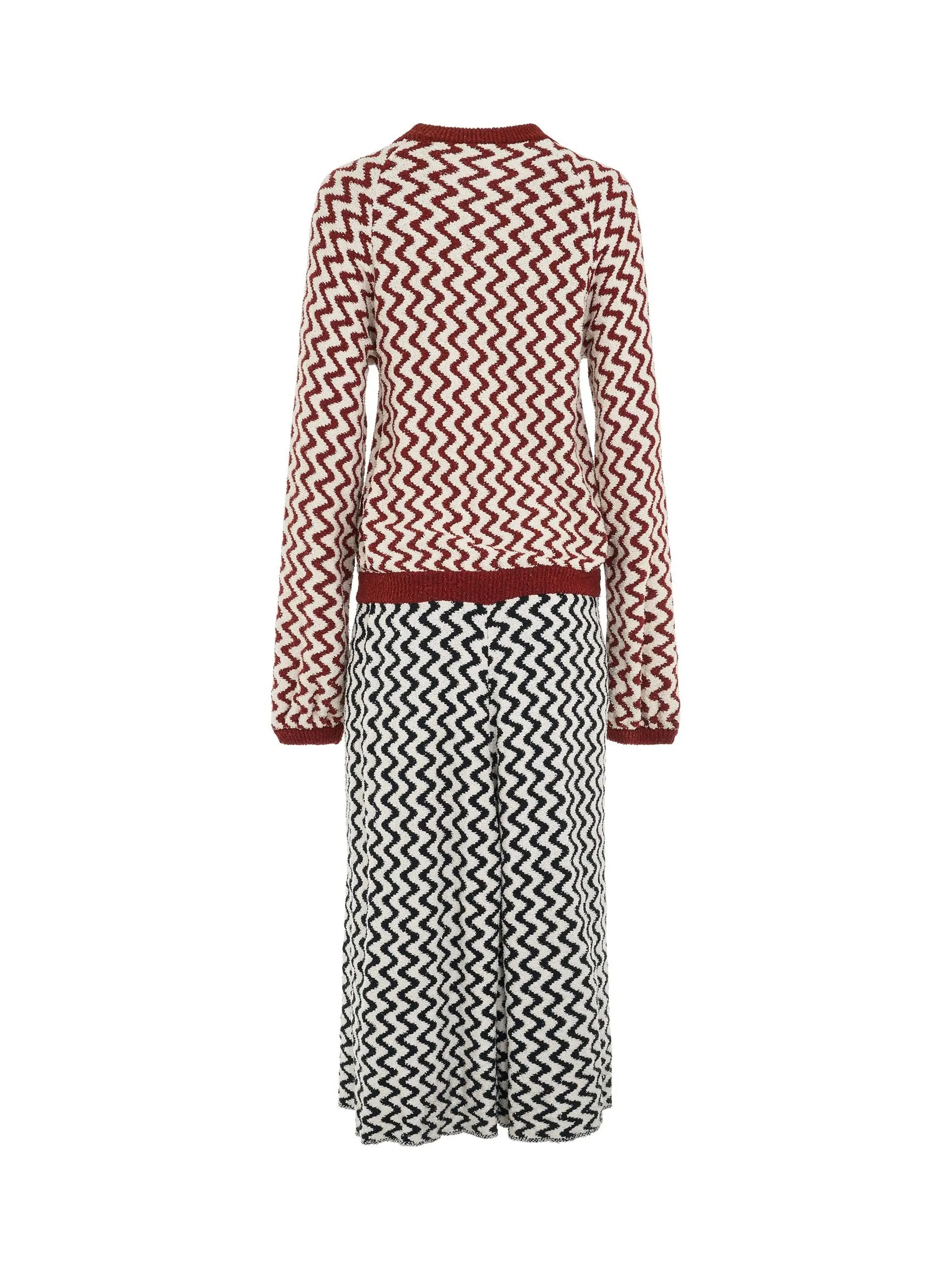 Robe Dress in Navy/Burgundy - Image 4