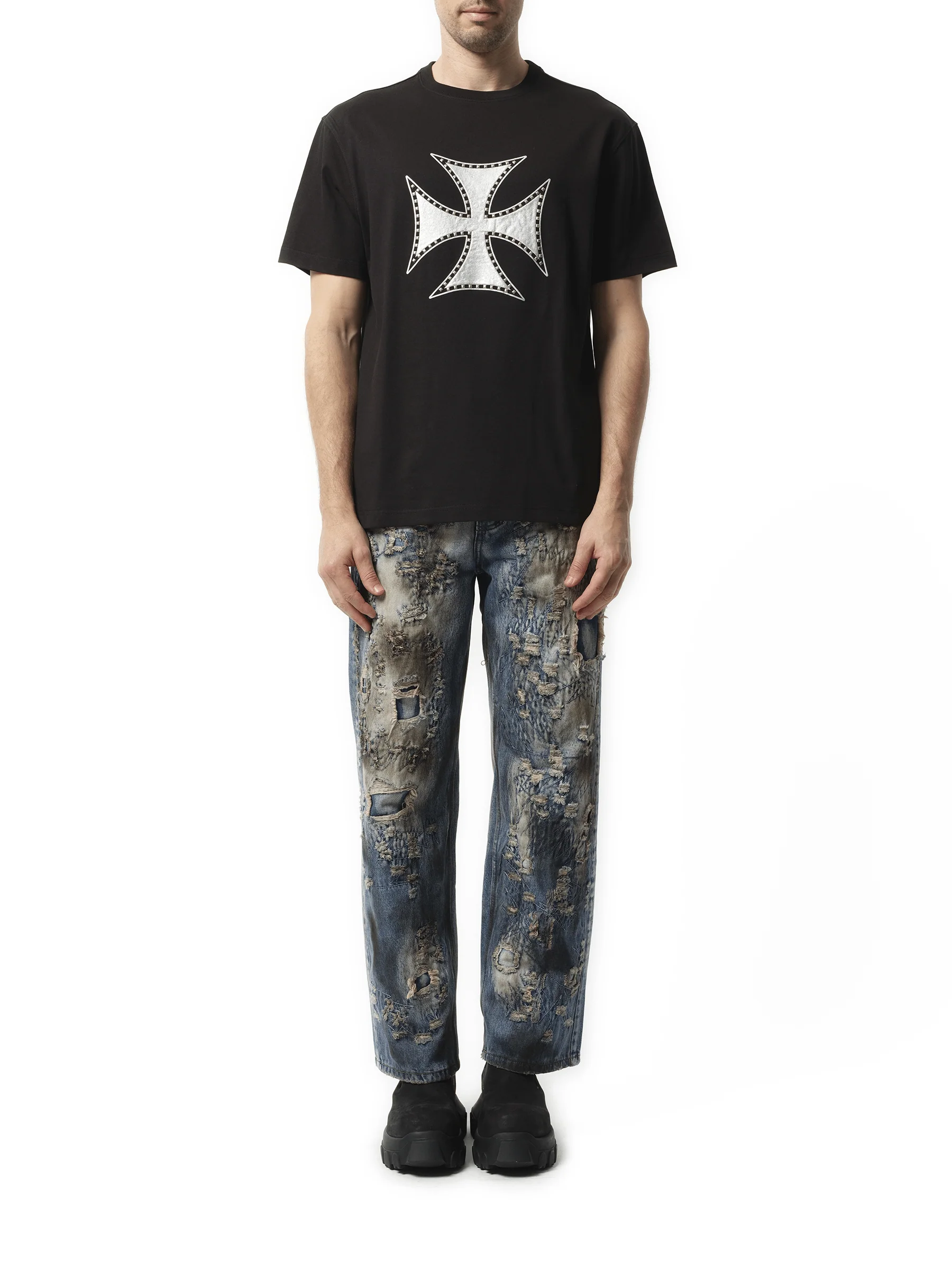 Chopper Icon T-Shirt in Black - Image 4