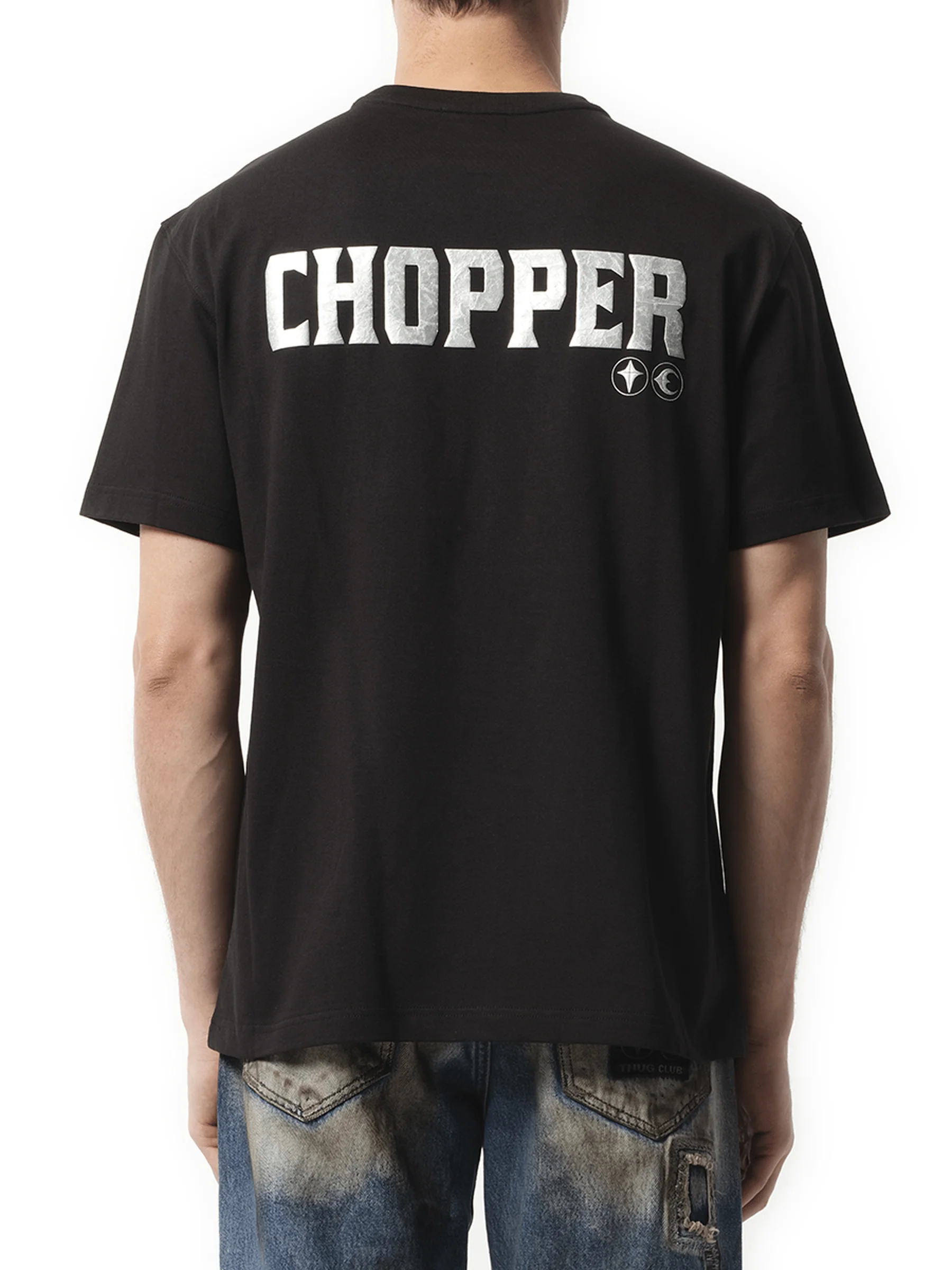 Chopper Icon T-Shirt in Black - Image 6