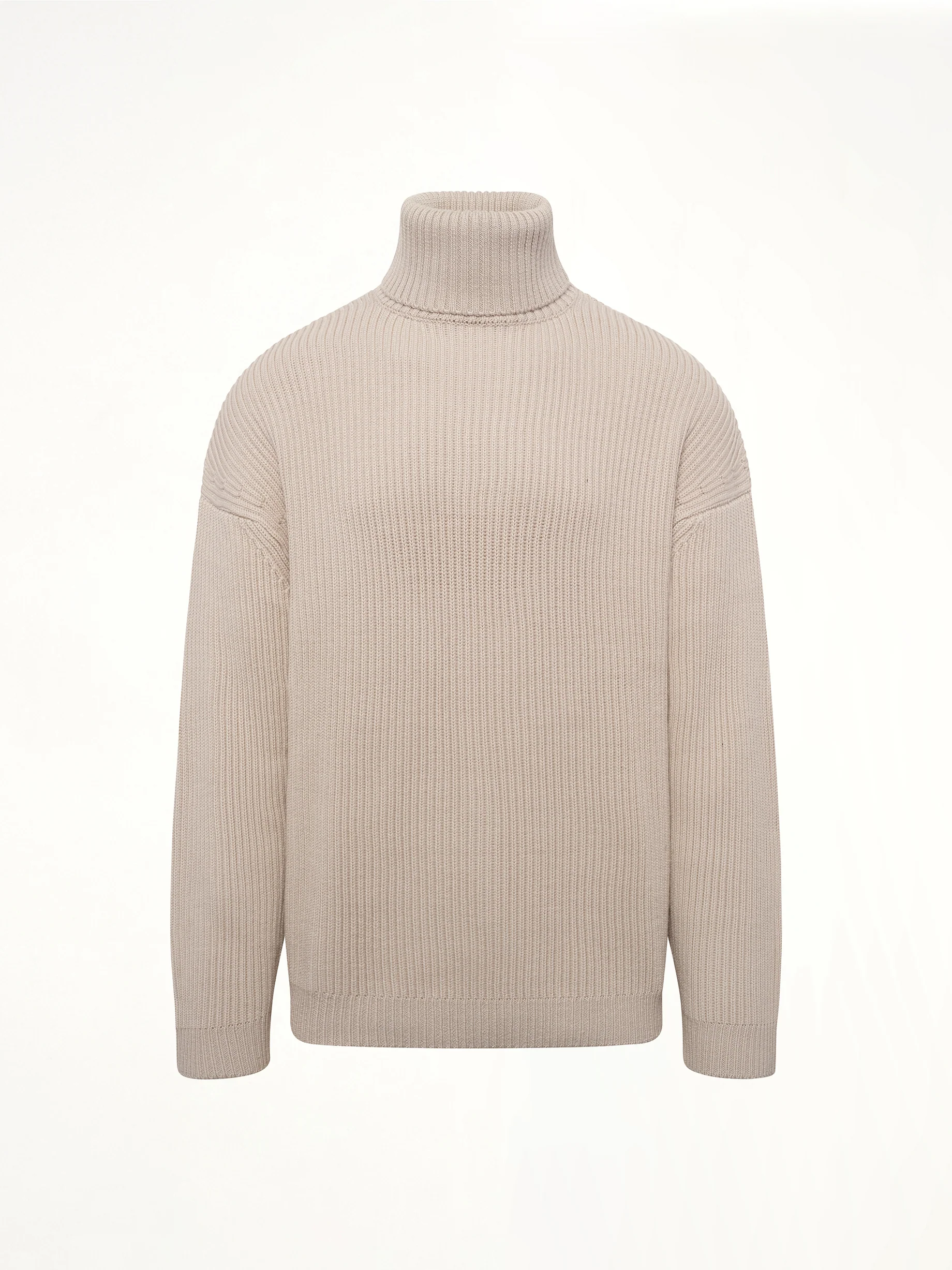 Chunky Turtleneck in Beige - Image 2