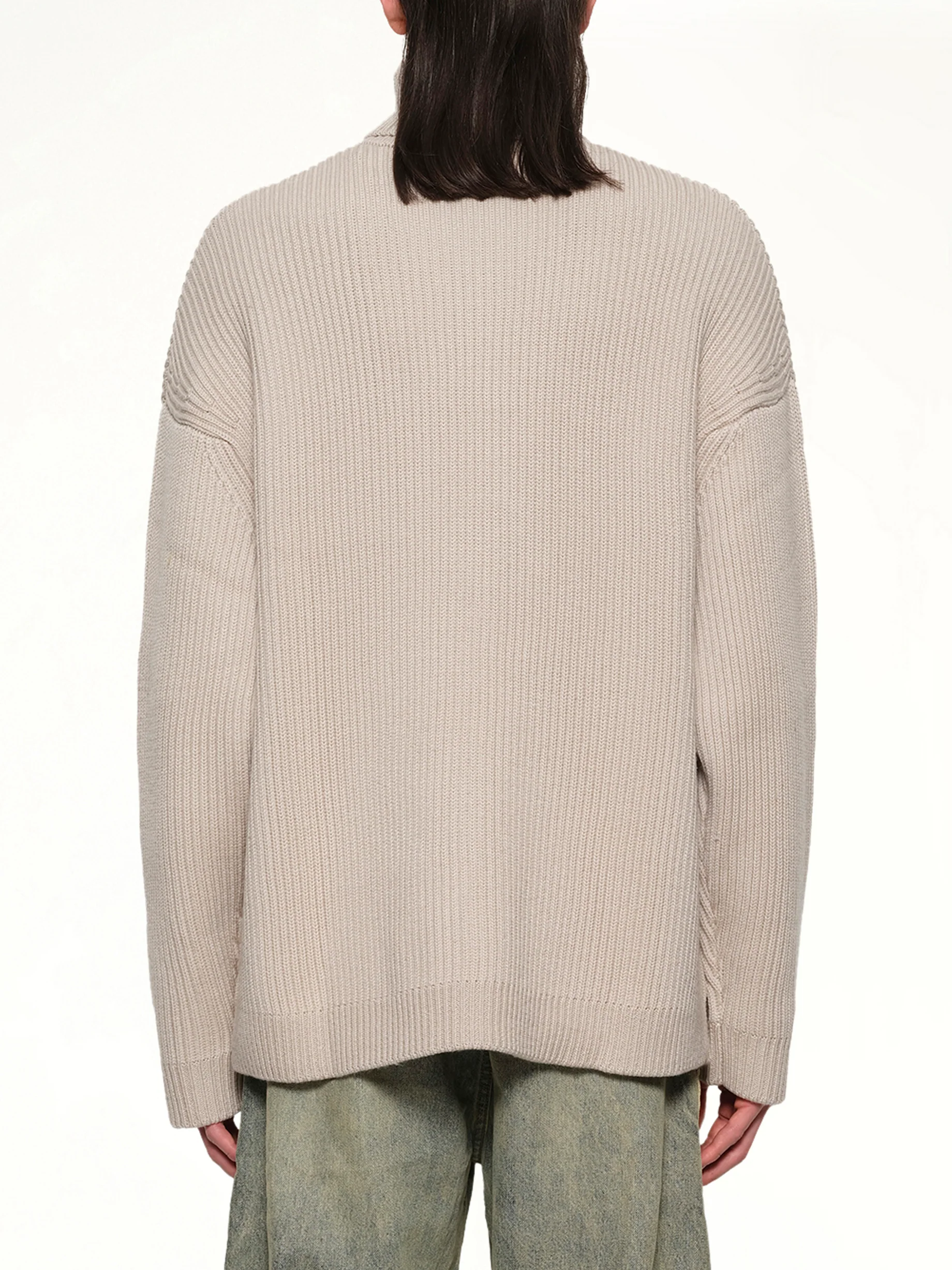 Chunky Turtleneck in Beige - Image 5