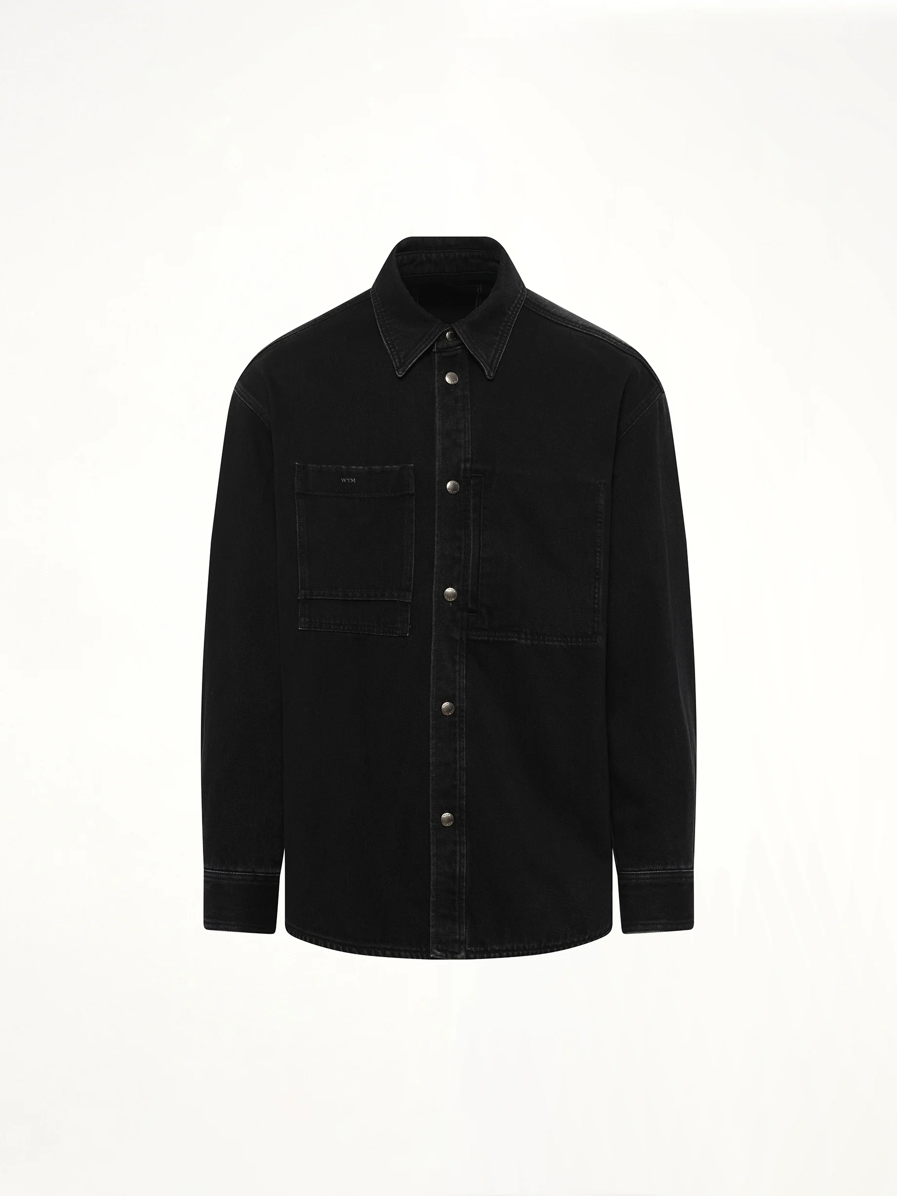 City Graphic Denim Shirt in Black - Image 2