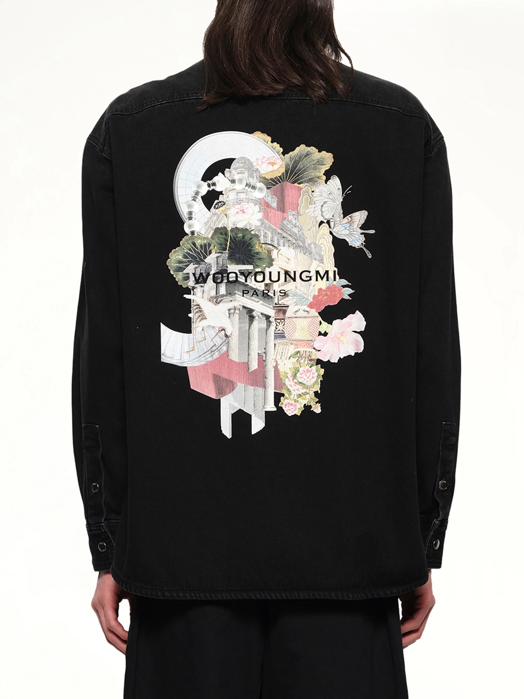 City Graphic Denim Shirt in Black - Image 5