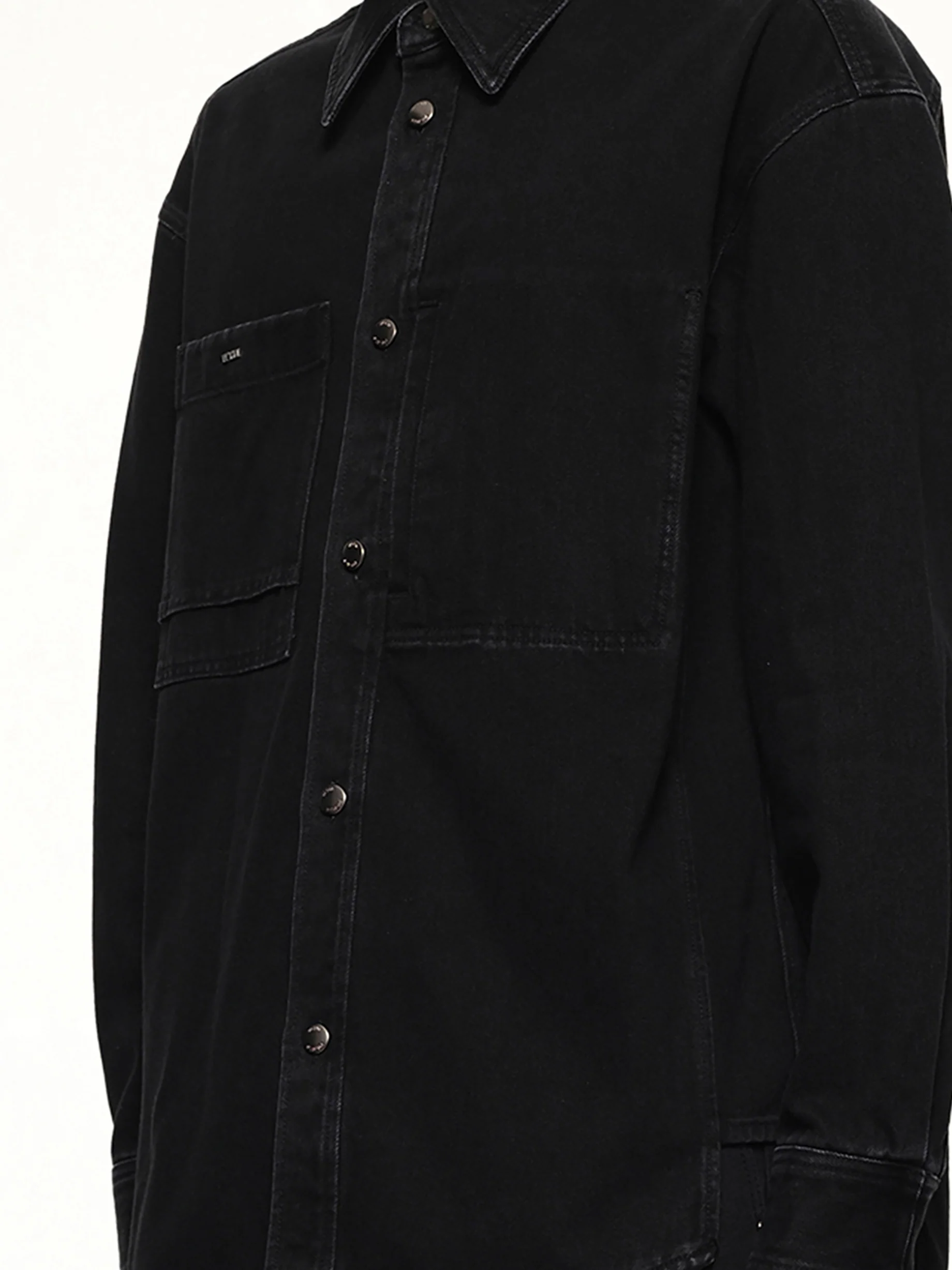 City Graphic Denim Shirt in Black - Image 6