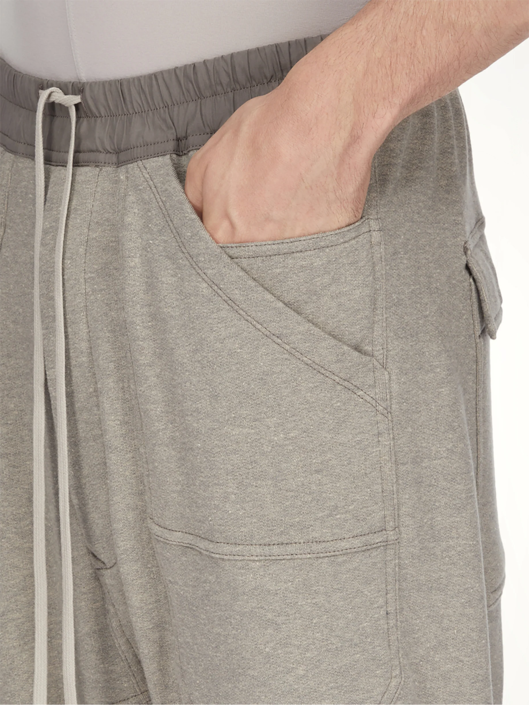 Classic Cargo Drawstring in Grey Melange - Image 4