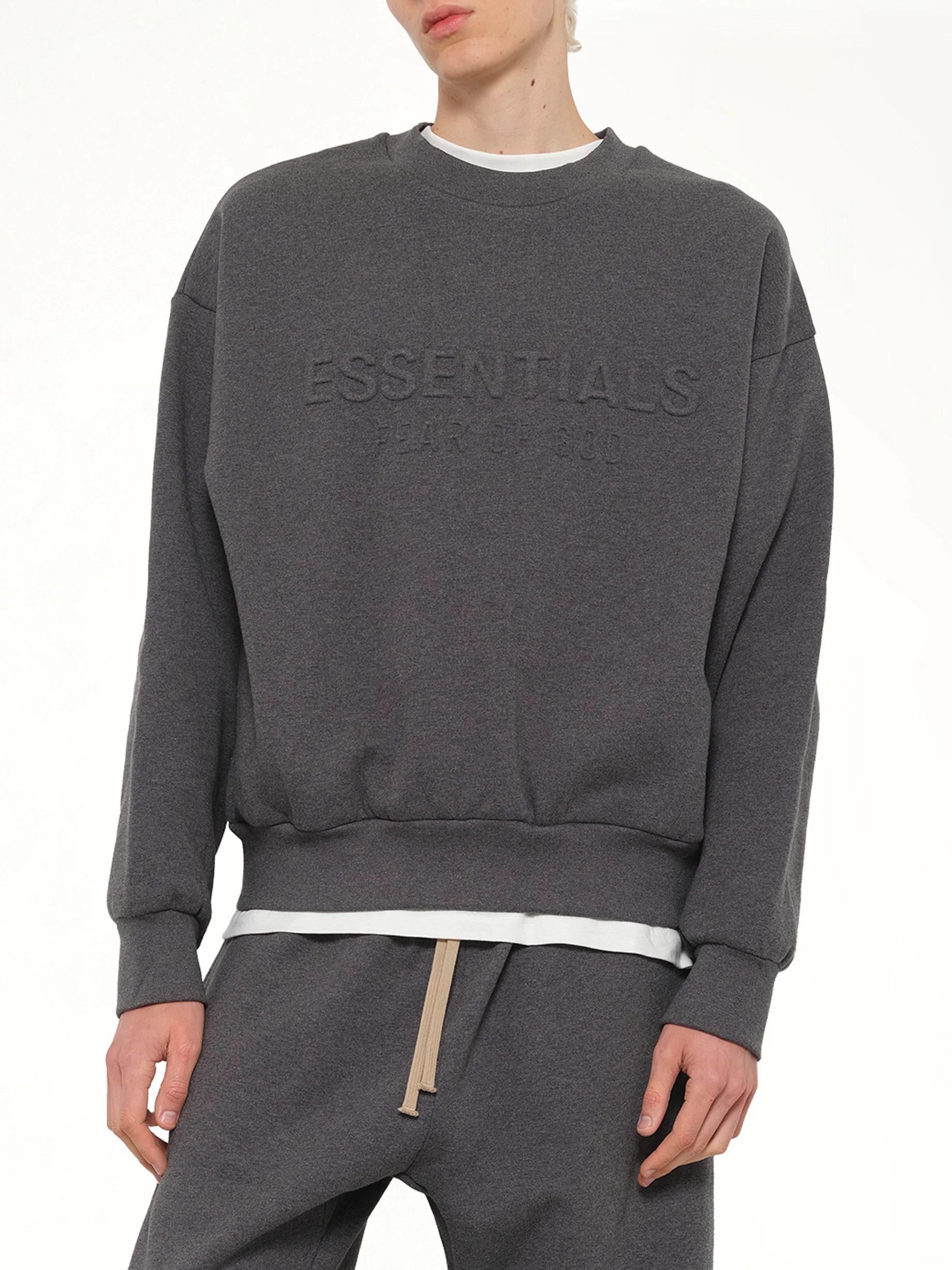 Classic Crewneck Sweatshirt in Charcoal Heather - Image 6
