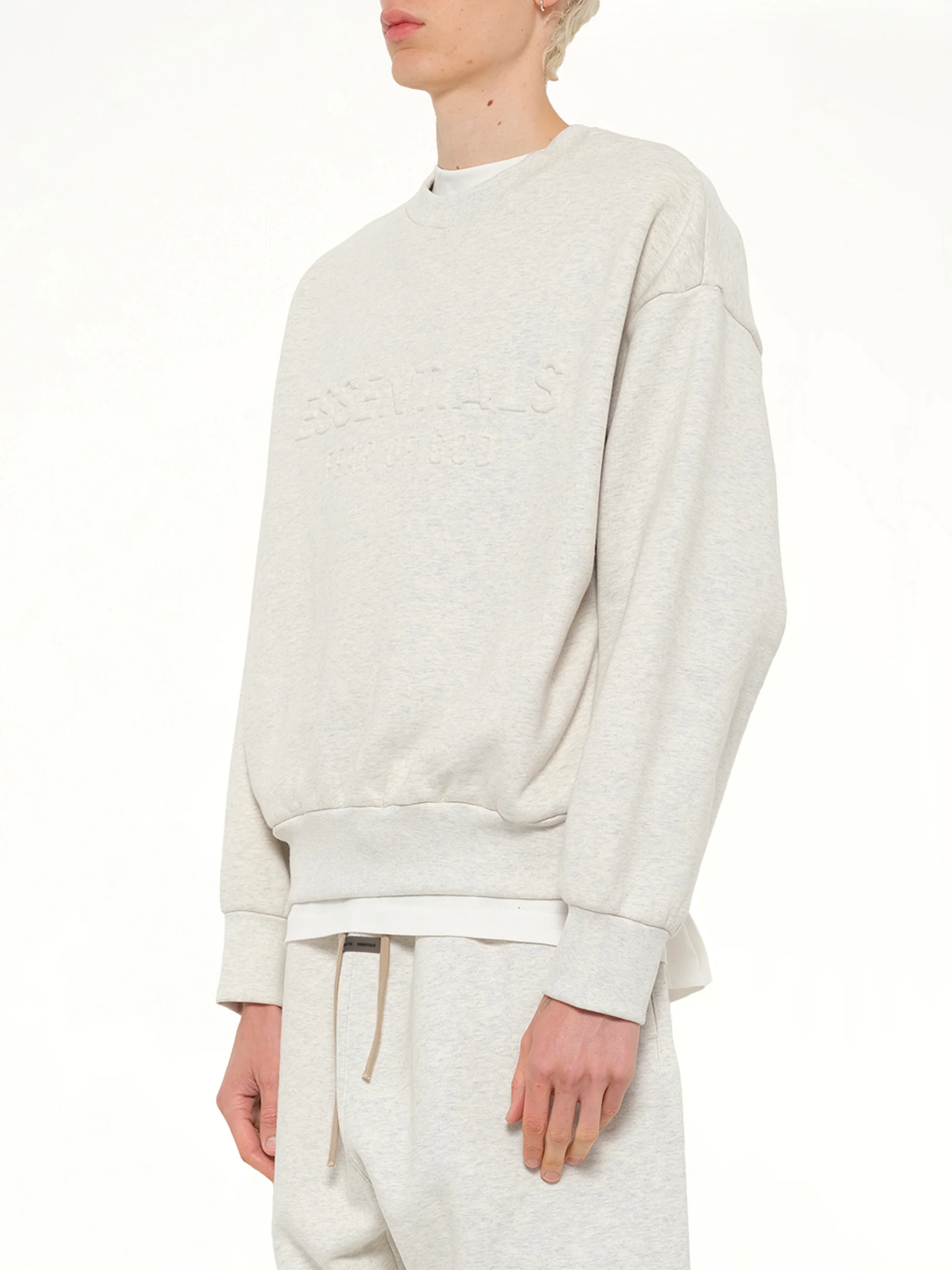 Classic Crewneck Sweatshirt in Oatmeal Heather - Image 3