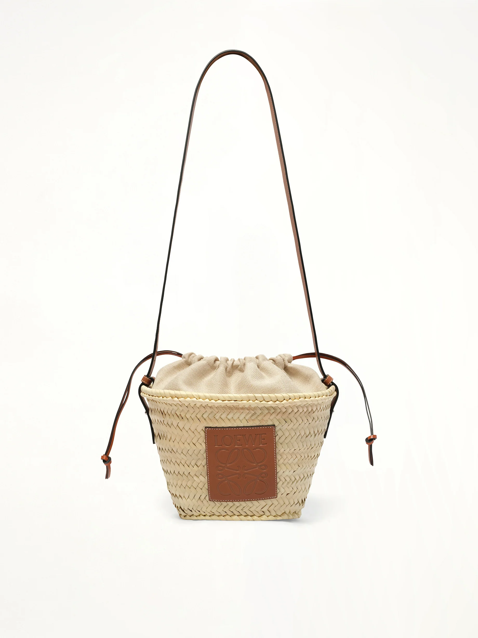 Classic Drawstring Bucket in Natural/Tan - Image 3