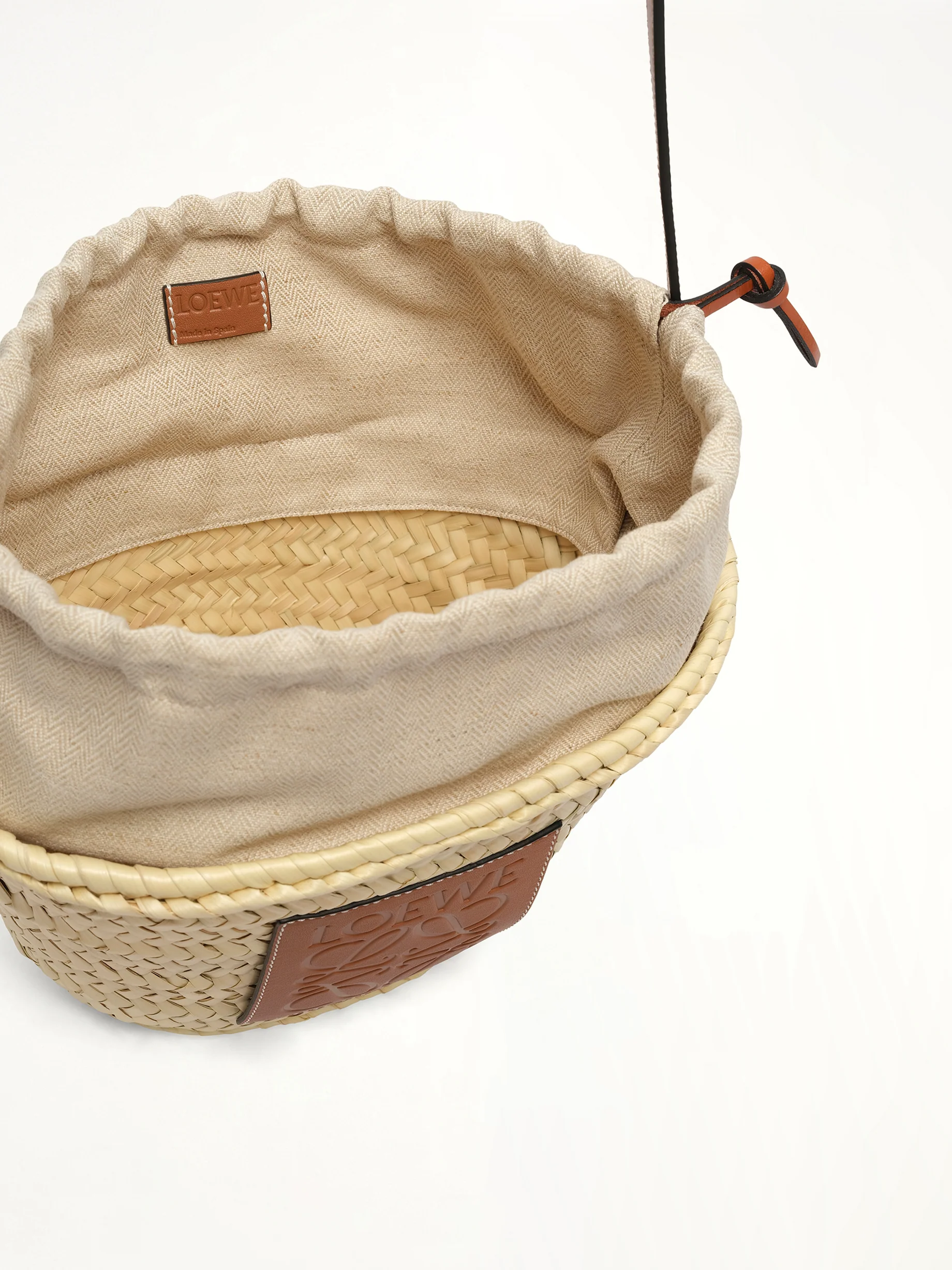 Classic Drawstring Bucket in Natural/Tan - Image 7