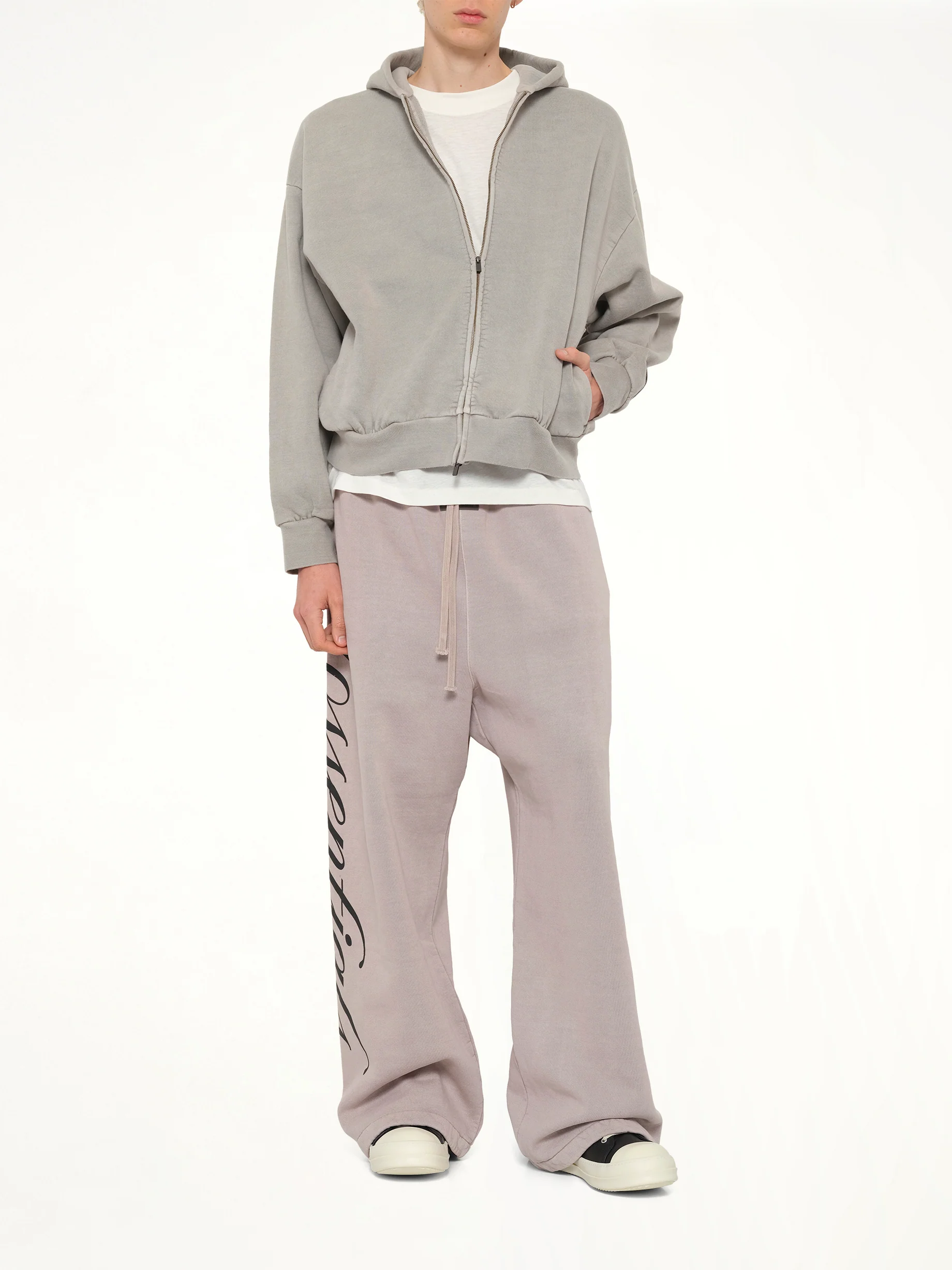 Classic Full Zip Hoodie in Smoke Grey - Image 4