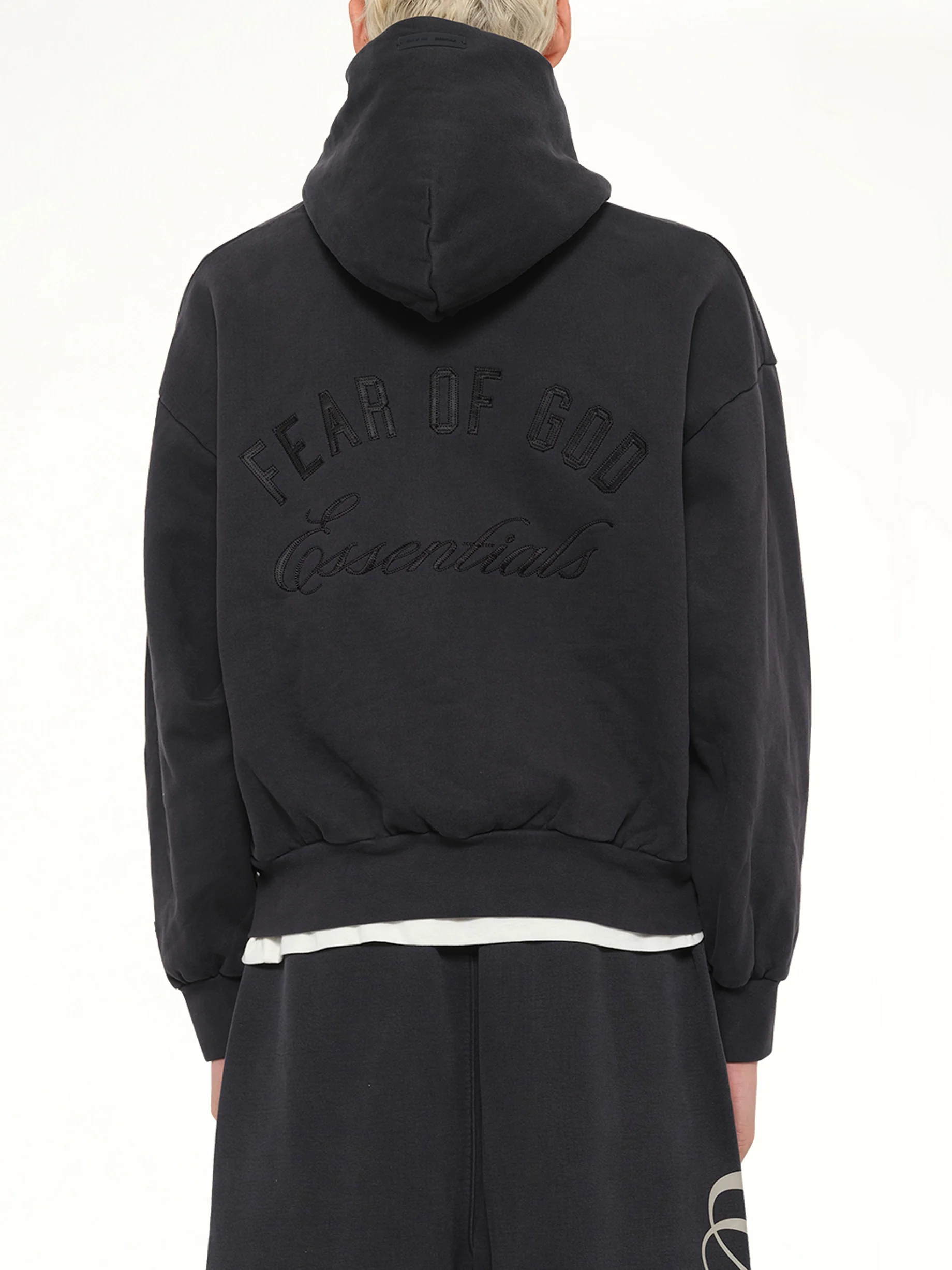 Classic Full Zip Hoodie in Vintage Black - Image 5