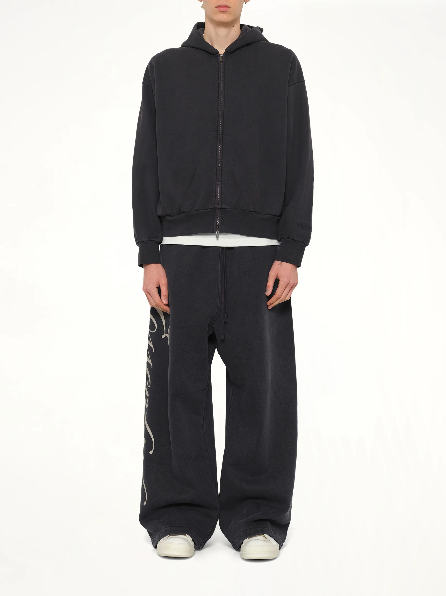 Classic Full Zip Hoodie in Vintage Black - Image 7