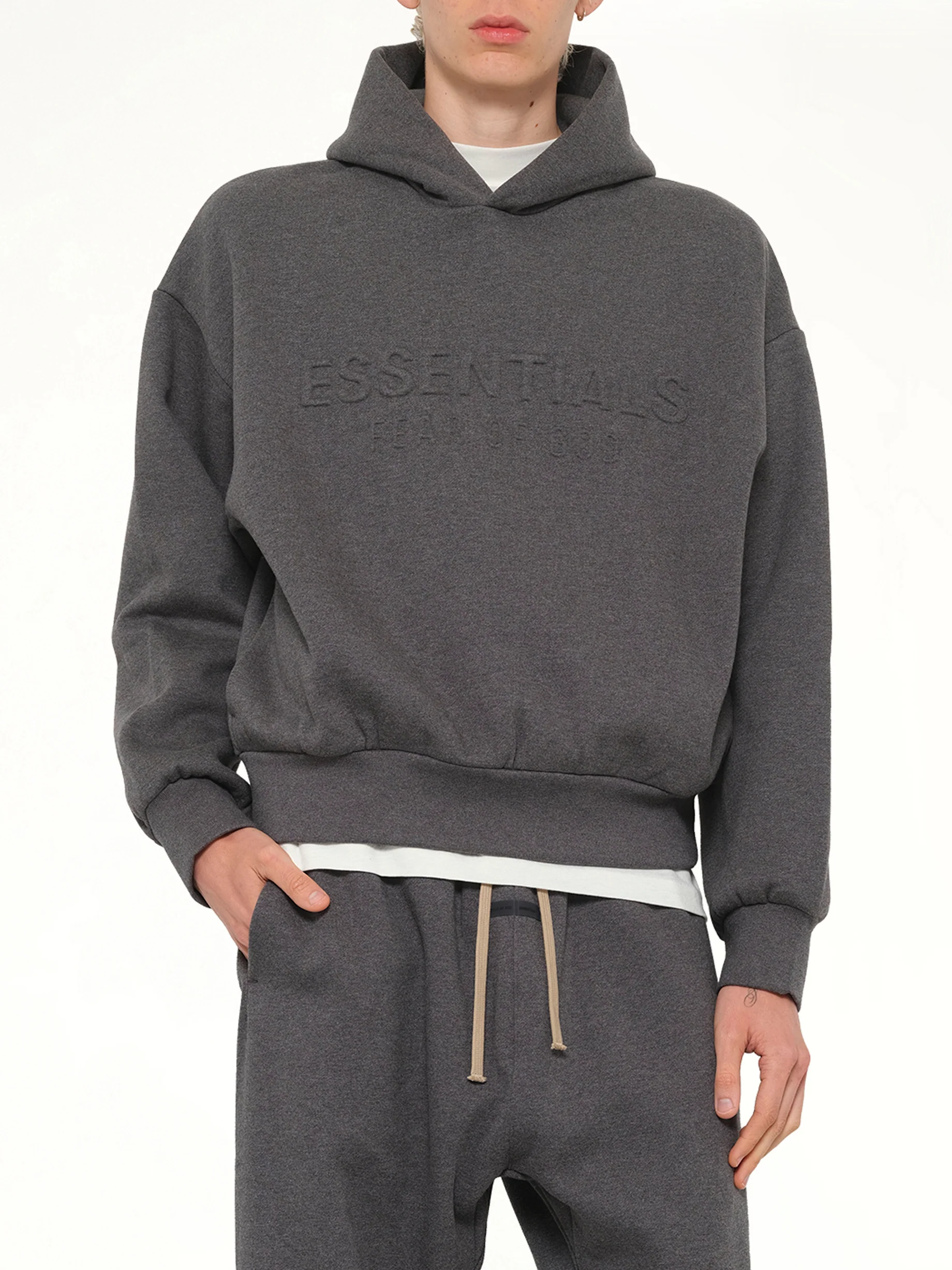 Classic Hoodie in Charcoal Heather - Image 6