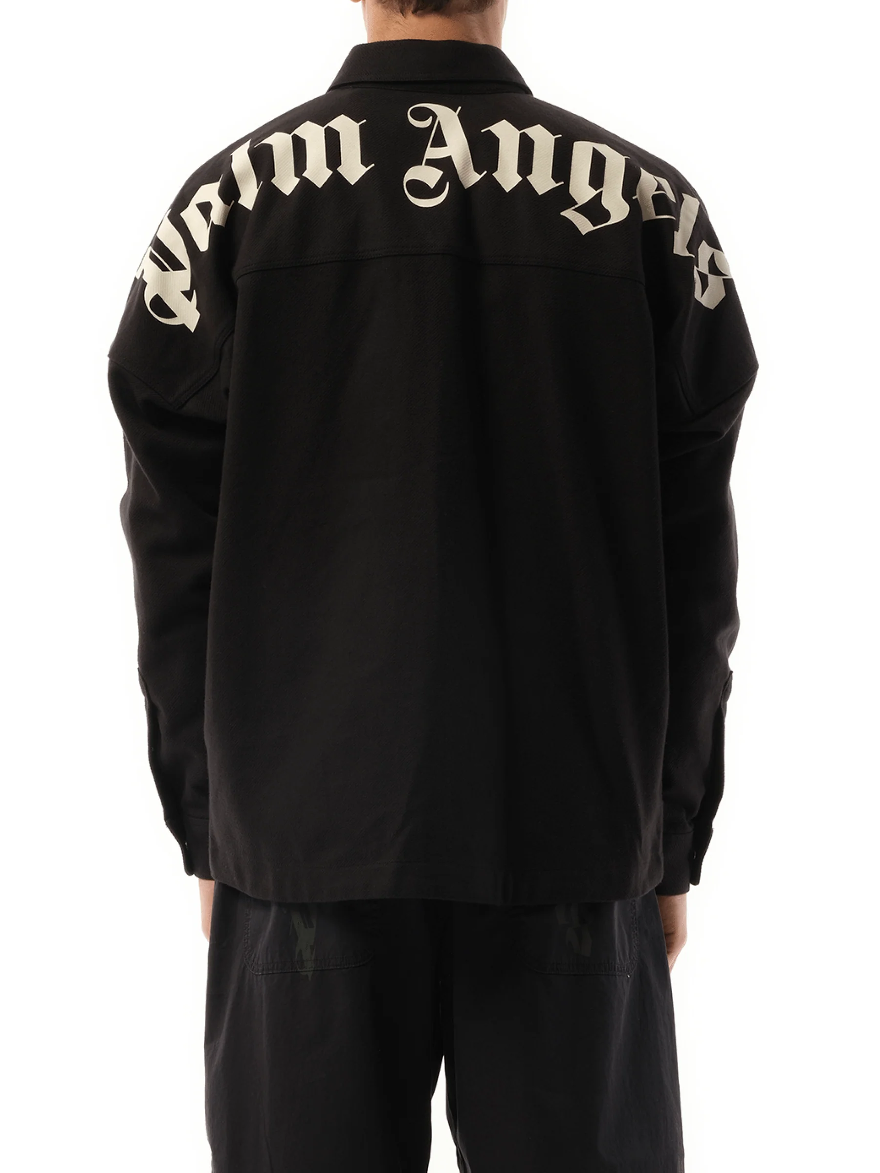Classic Logo Overshirt in Black/Off White - Image 6