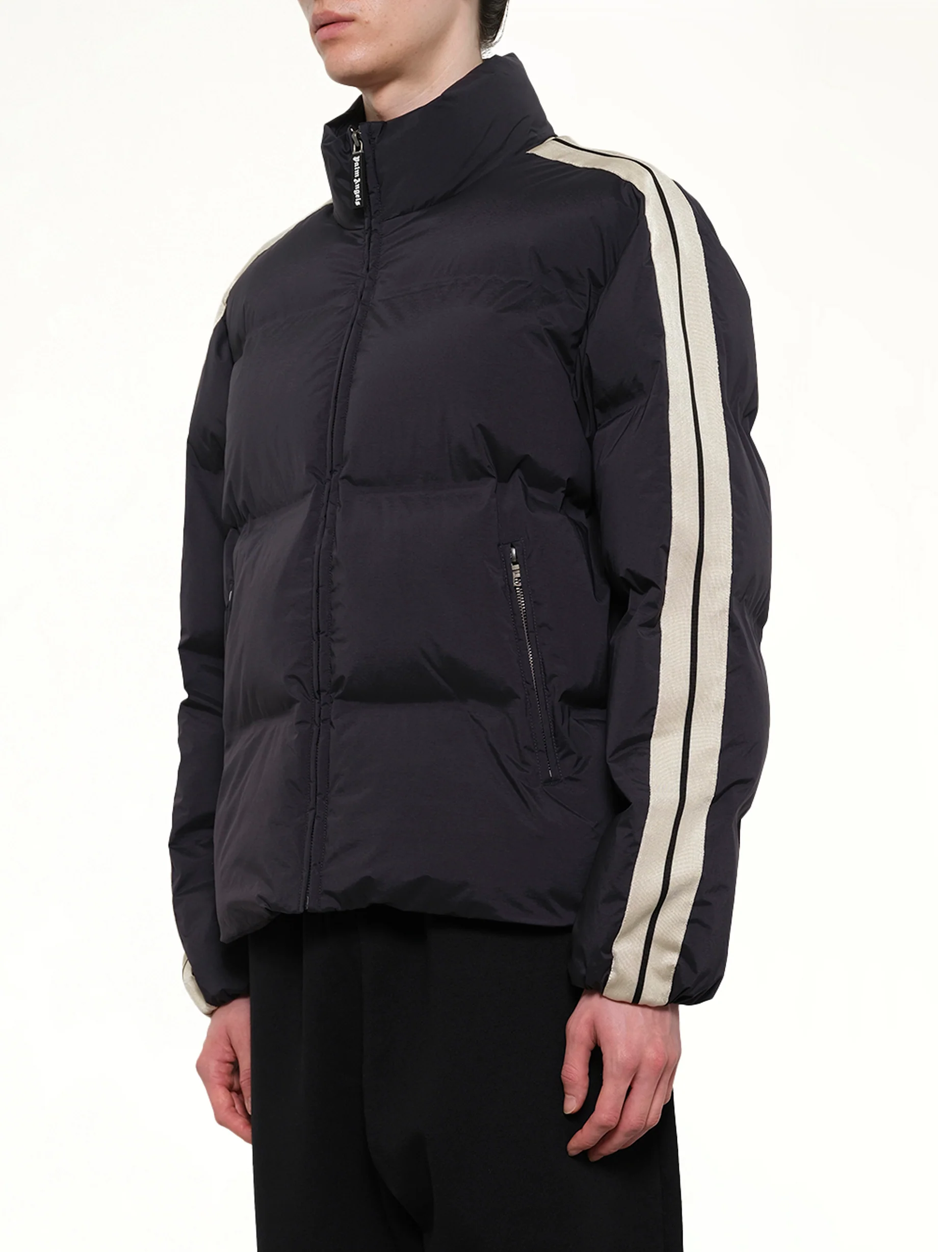 Classic Logo Track Down Jacket in Black/Tofu - Image 3