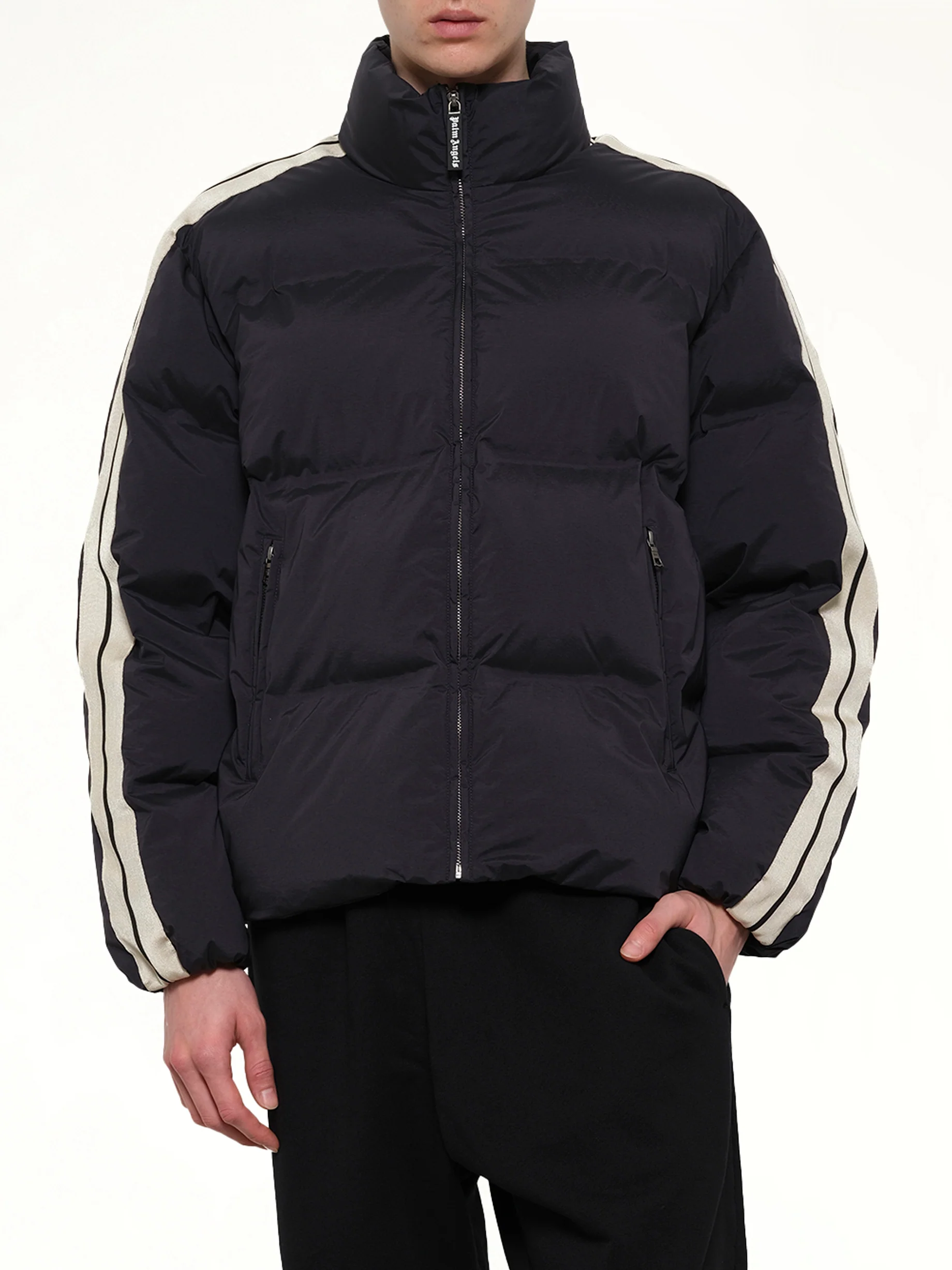 Classic Logo Track Down Jacket in Black/Tofu - Image 6
