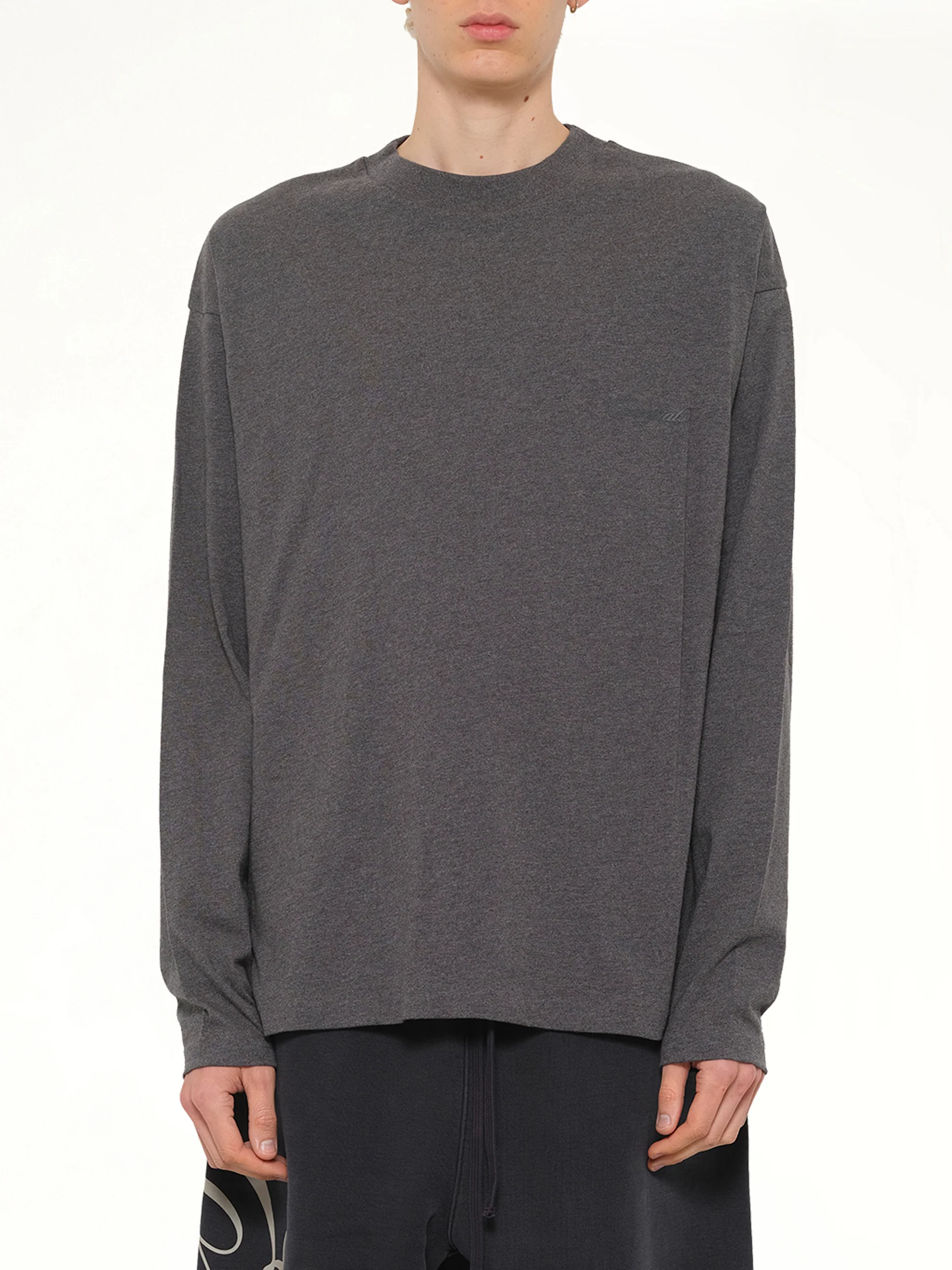 Classic Long Sleeve T-Shirt in Charcoal Heather